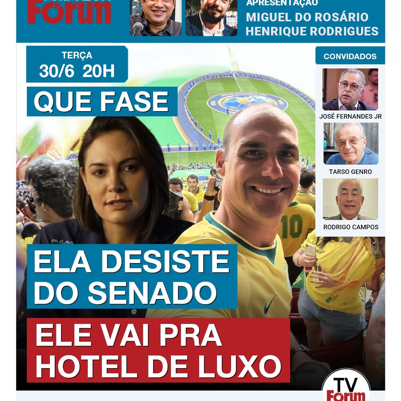 No bolsonarismo, Michelle diz que desistiu do Senado e Eduardo Bolsonaro se esbalda no luxo episode artwork