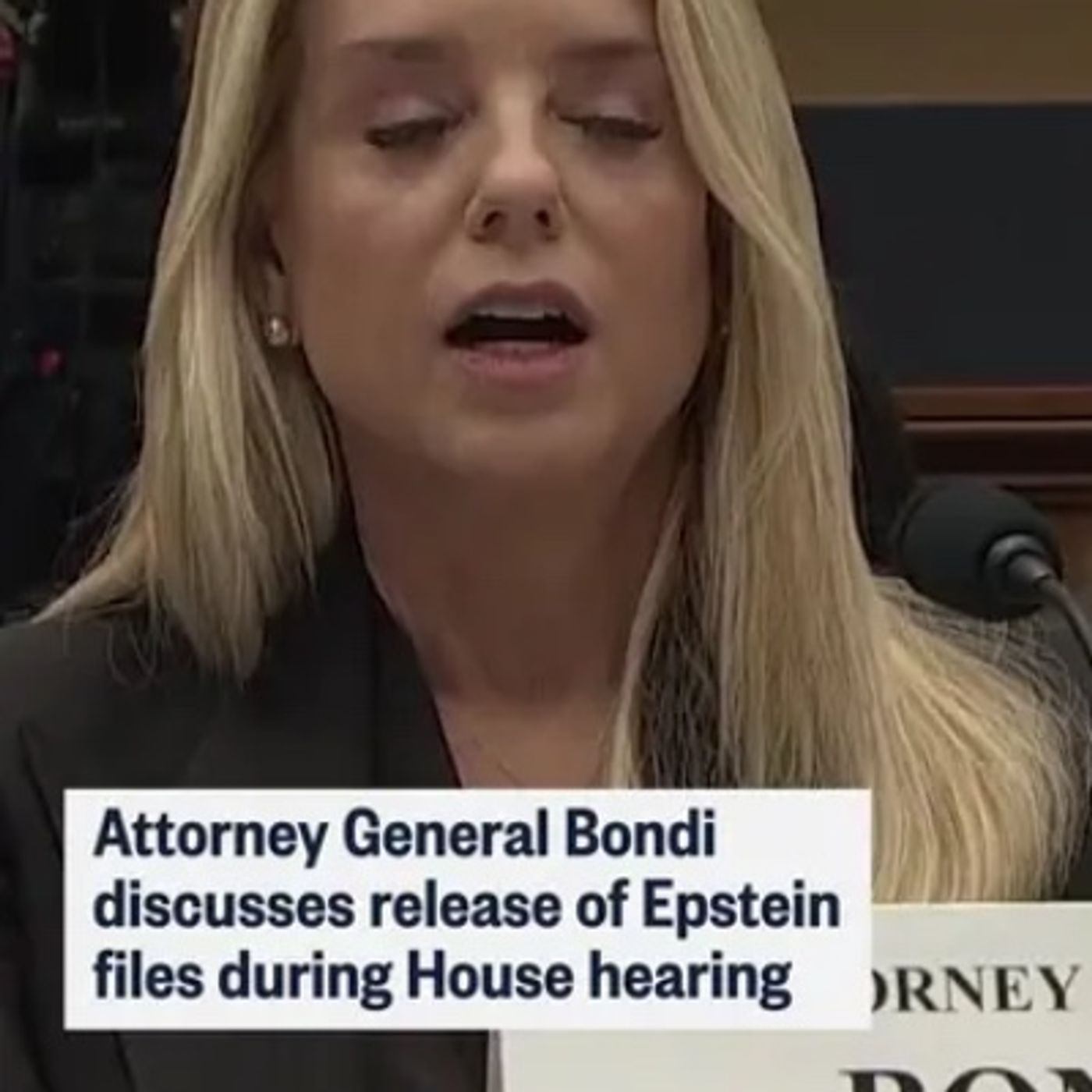 Attorney General Pam Bondi addresses the release of the Epstein files in her opening statement to the House Judiciary Committ episode artwork