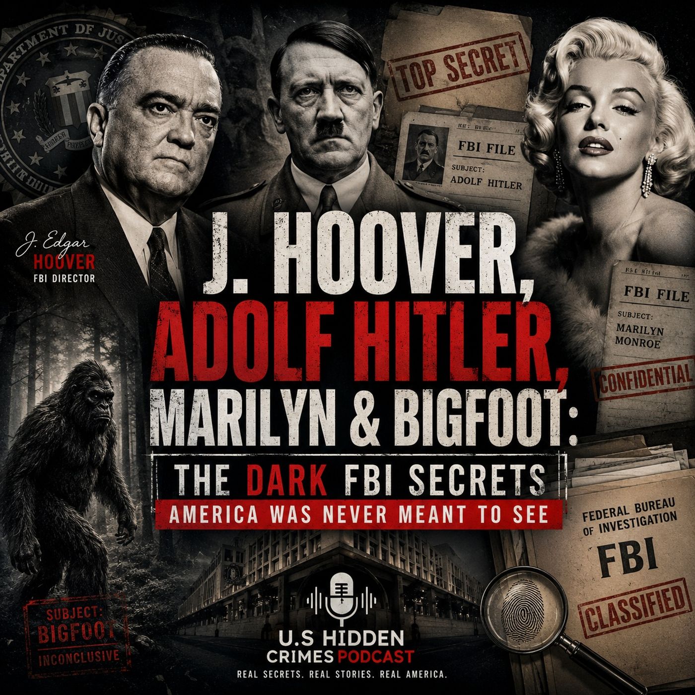 Adolf Hitler, J. Hoover, Marilyn & Bigfoot: The Dark FBI Secrets America Was Never Meant to See