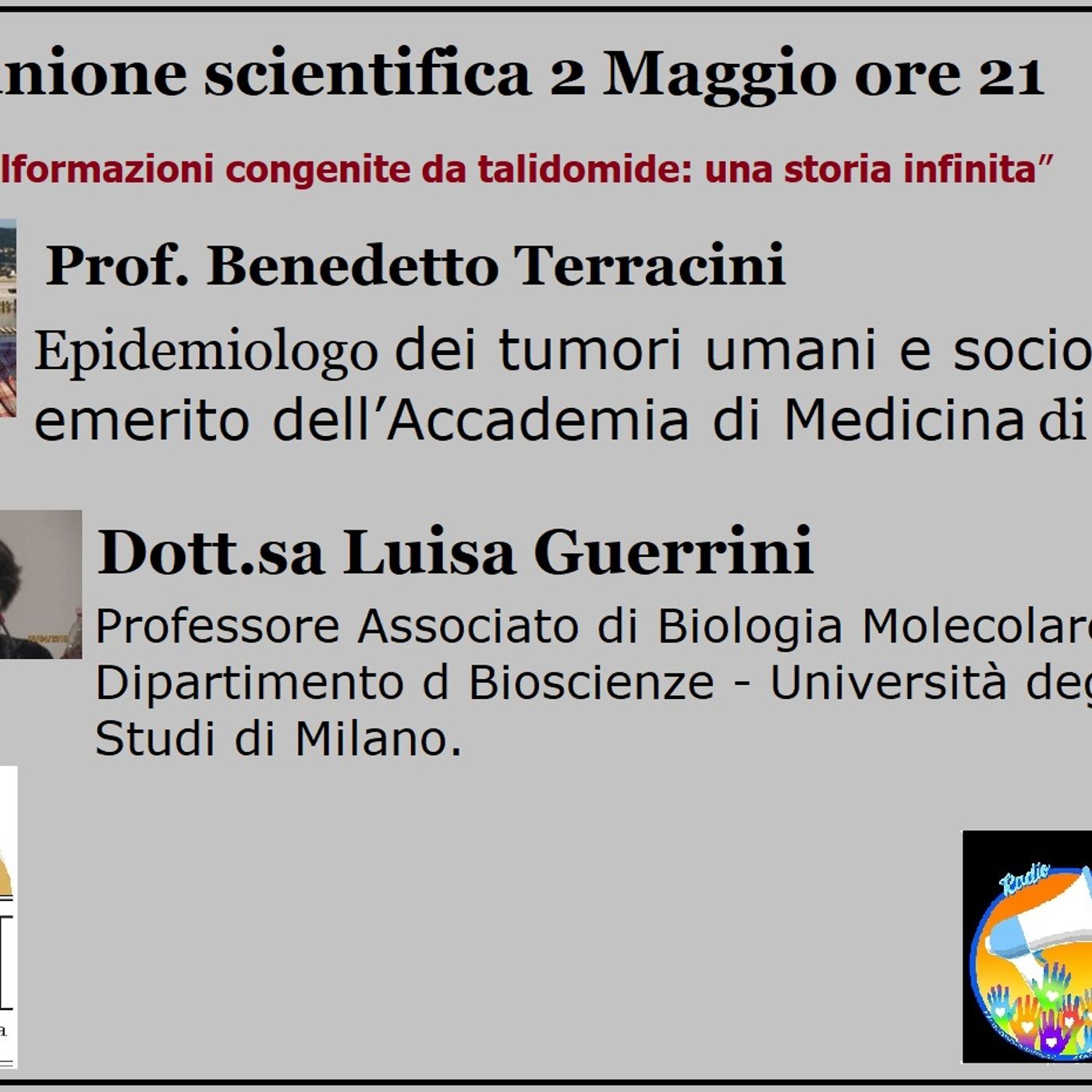 Puntata Straord. Anteprima Riunione Scient. del 2 Maggio: “Malformazioni congenite da talidomide: una storia infinita episode artwork