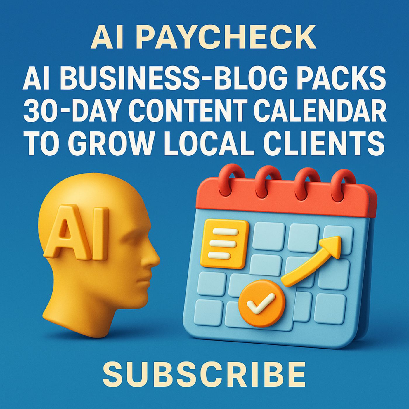 AI Business-Blog Packs: 30-Day Content Calendar to Grow Local Clients & Earn Passive Income on Autopilot!