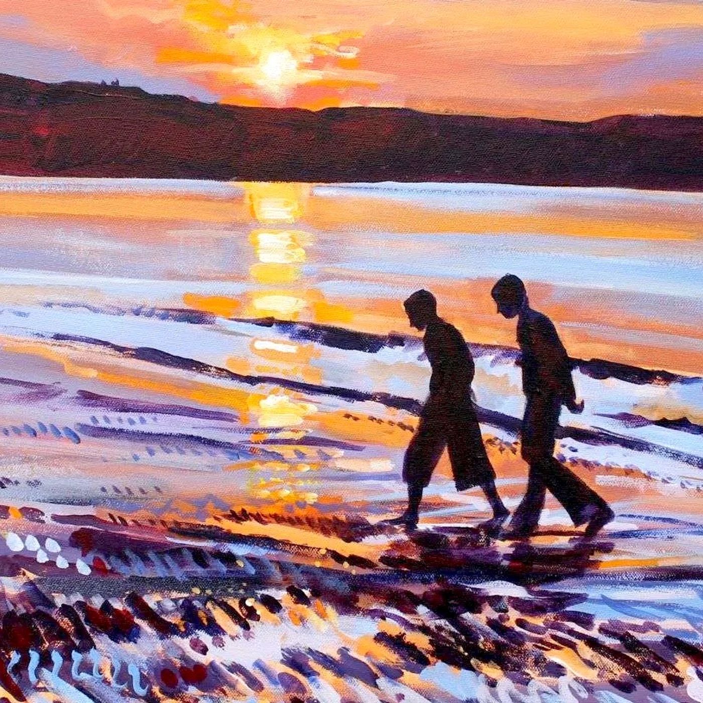 These two paintings look. Картина Бич два друг. Two friends Painting. David friend Painting. Картина two friends on Goodson Bay.