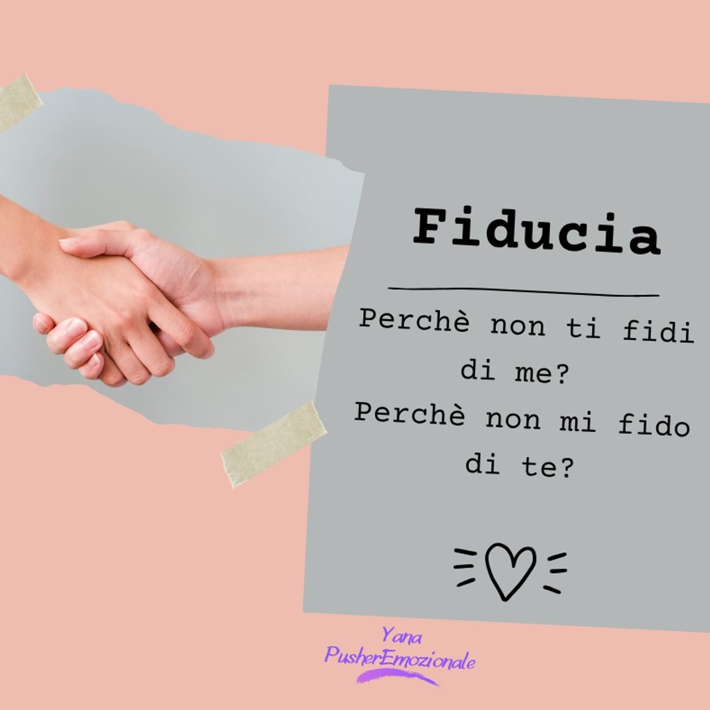 Articolo: perchè non ti fidi di me? E perchè non mi fido di te?