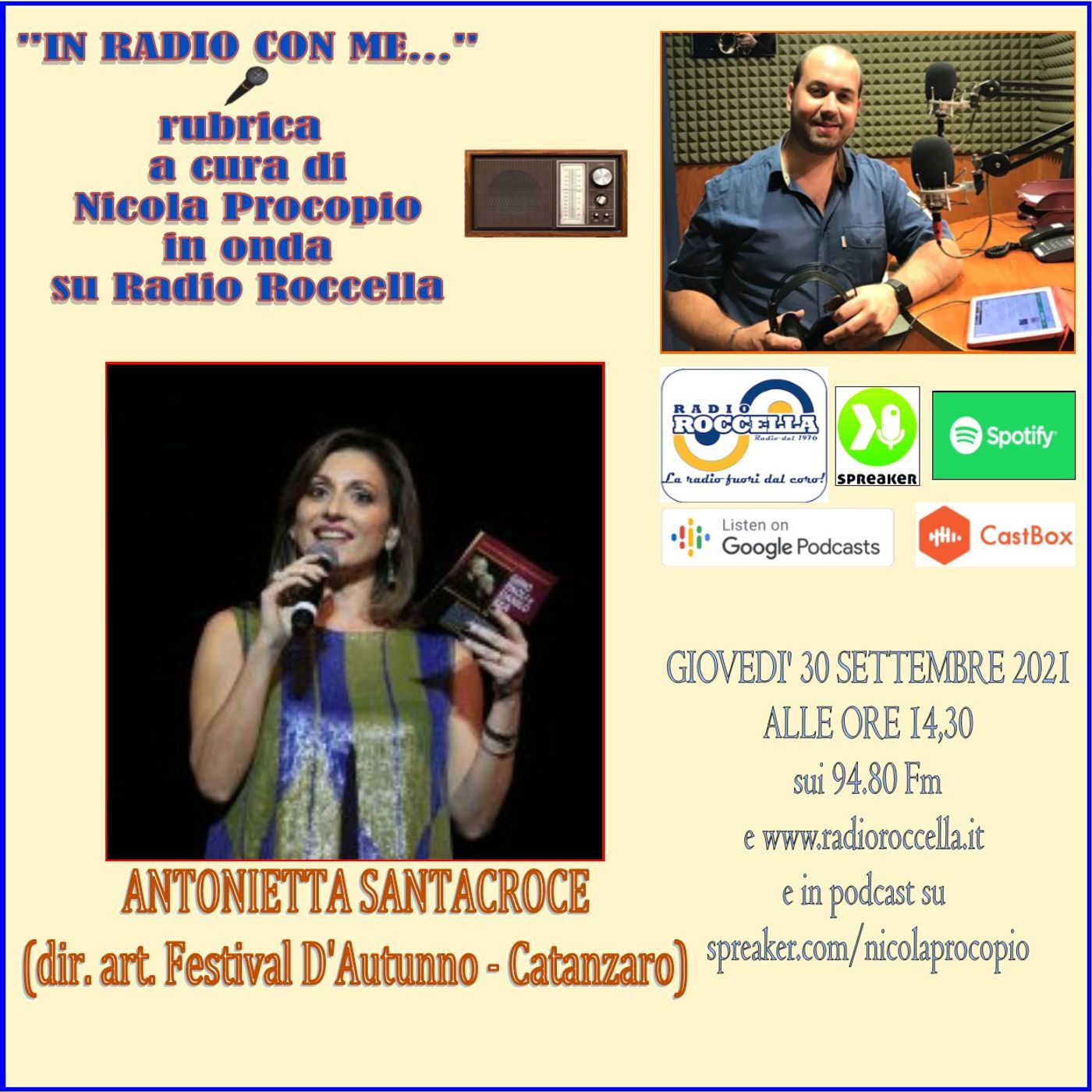 In Radio con me - Intervista ad Antonietta Santacroce 29-09-2021 episode artwork