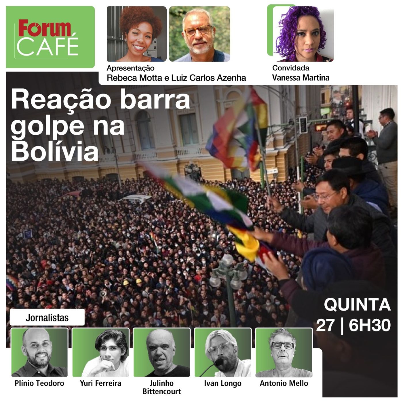 Reação barra golpe na Bolívia | Fórum Café | 27.06.24