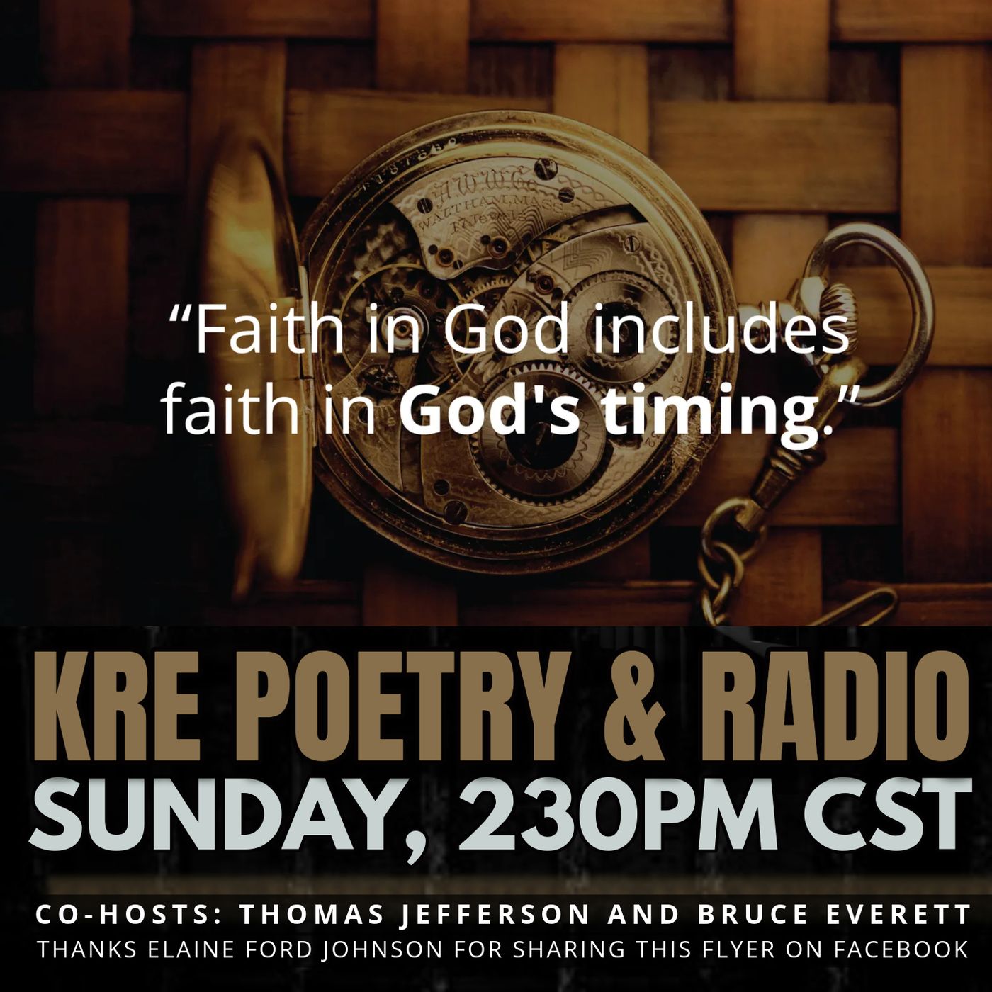 KRE POETRY AND RADIO - EP 113 (THE ROCK / ELGIE COLE MINOR) episode artwork