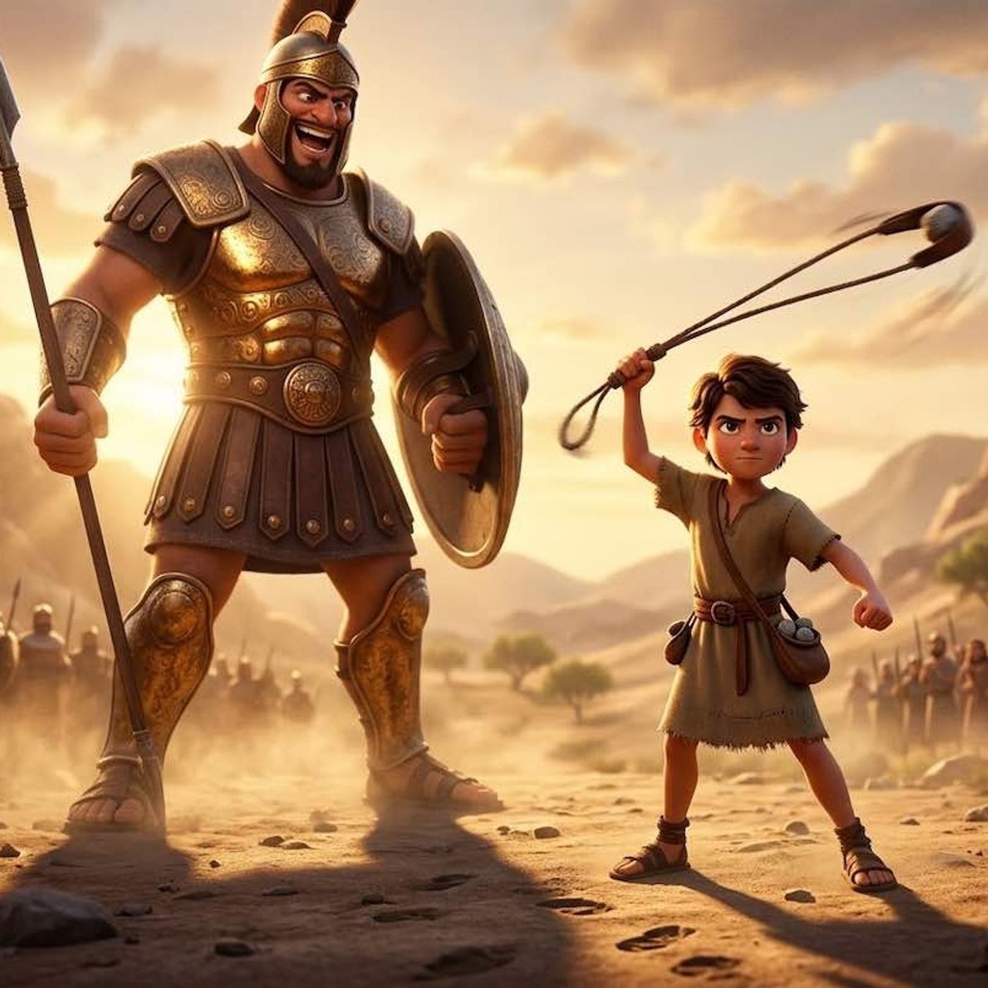 David y Goliat: Cuento de valentía y fe para niños 🛡️✨ David y Goliat: Cuento de valentía y fe para niños 🛡️✨