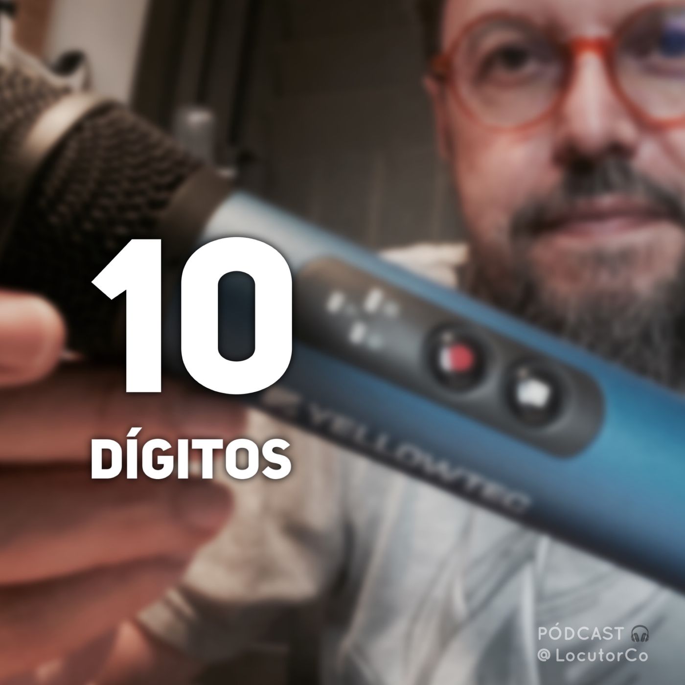 Los 10 dígitos y el micrófono podcaster alemán