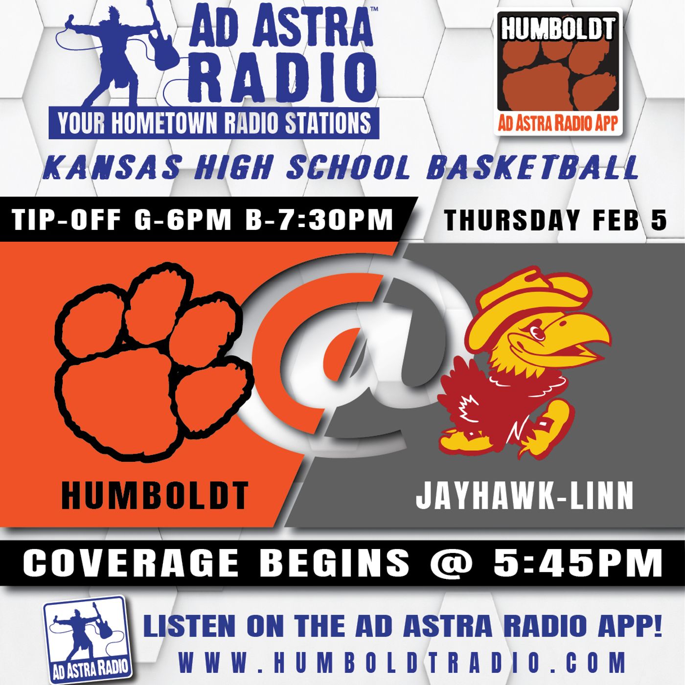 Humbodlt Cubs at Jayhawk-Linn Jayhawks Boys High School Basketball (February 5, 2026) episode artwork
