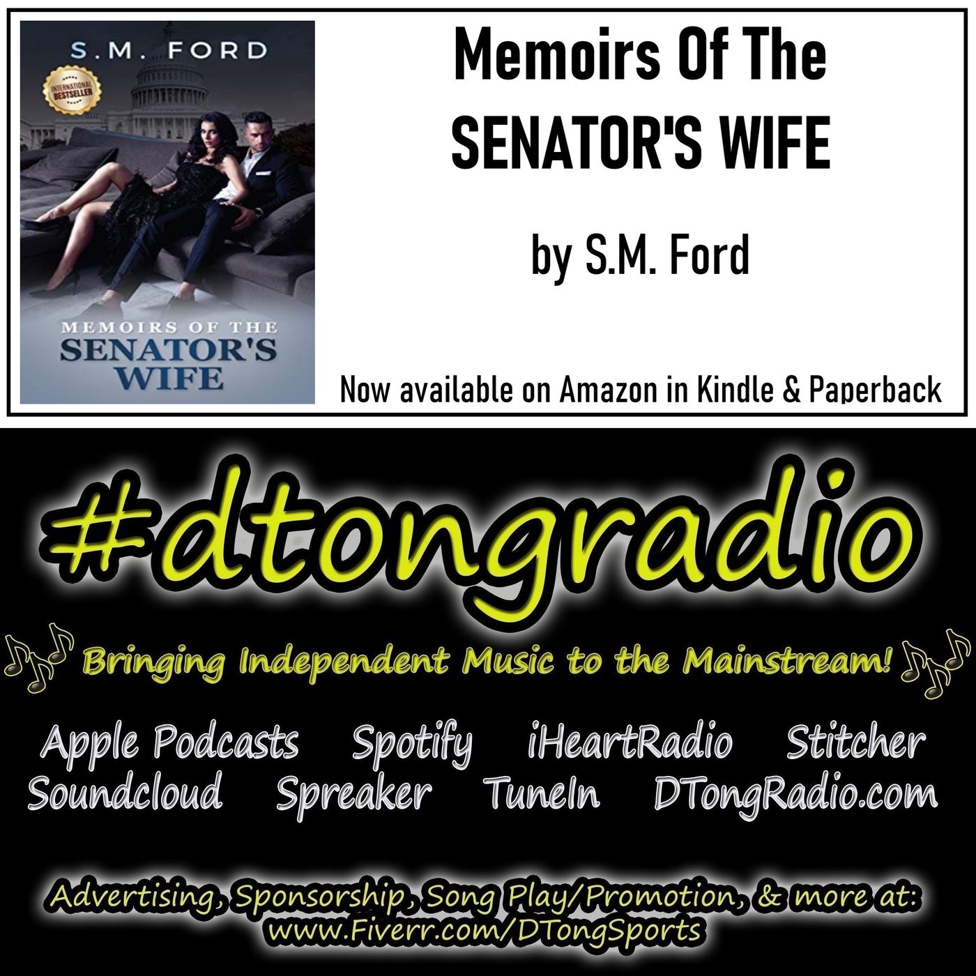 #MusicMonday on #dtongradio - Powered by Memoirs Of The Senator's Wife on Amazon Kindle episode artwork