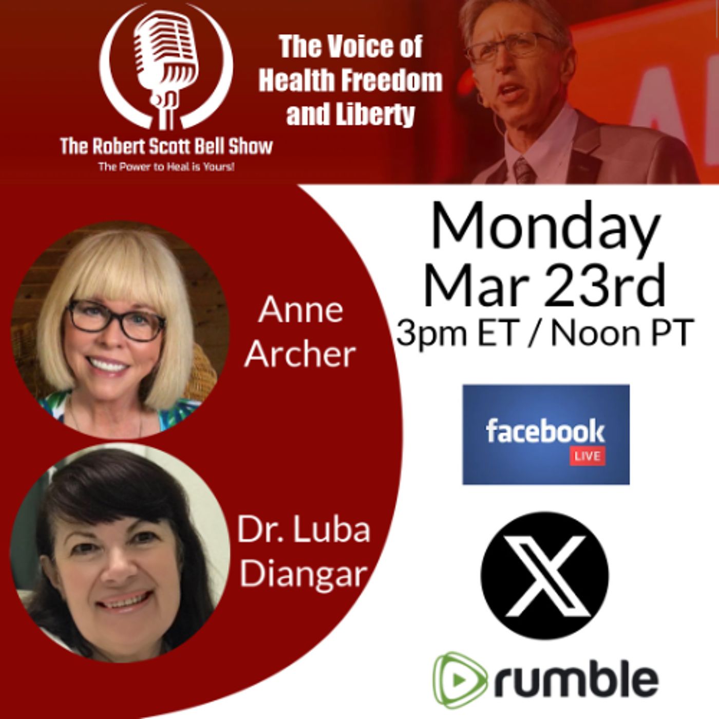 UK Doctor Censored, Anne Archer, Spiritual Healing, Dr Luba Diangar, Monicor Frequency Technology - The RSB Show 3-23-26 episode artwork