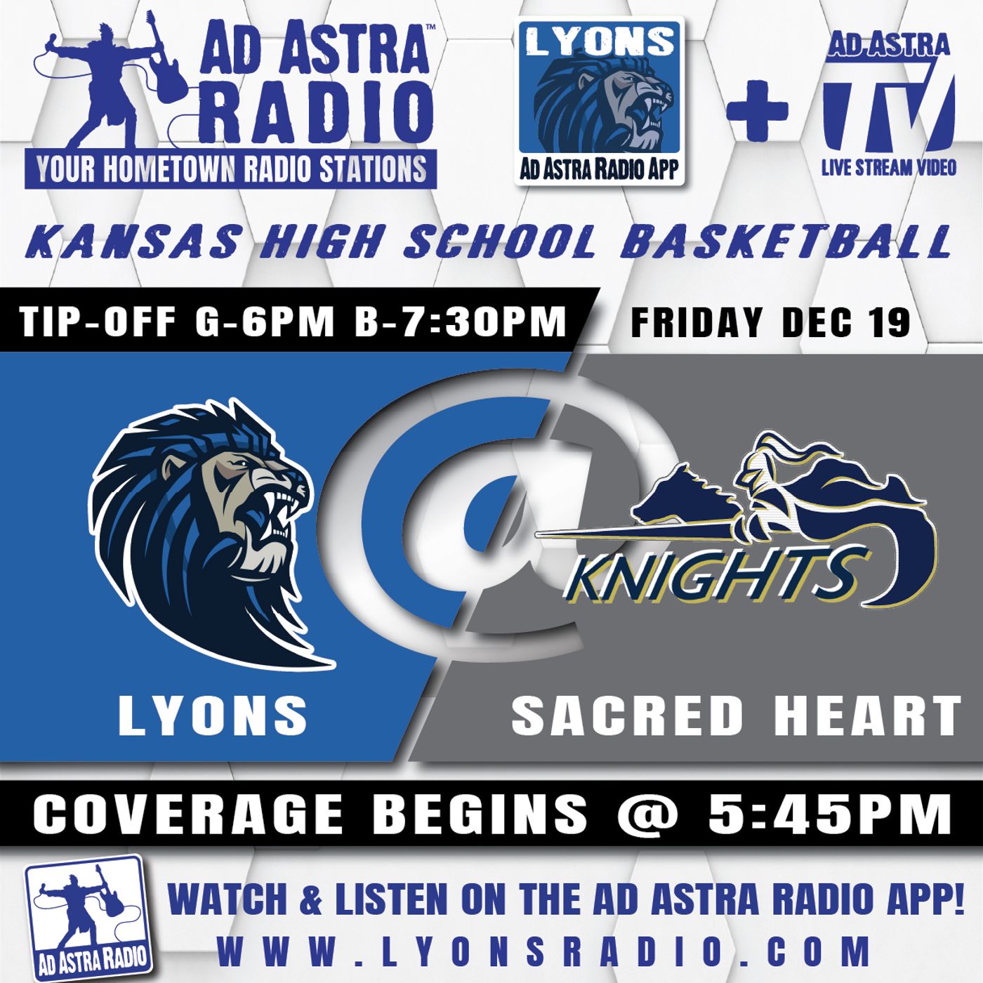 Lyons Lady Lions at Sacred Heart Lady Knights High School Basketball (December 19, 2025) episode artwork