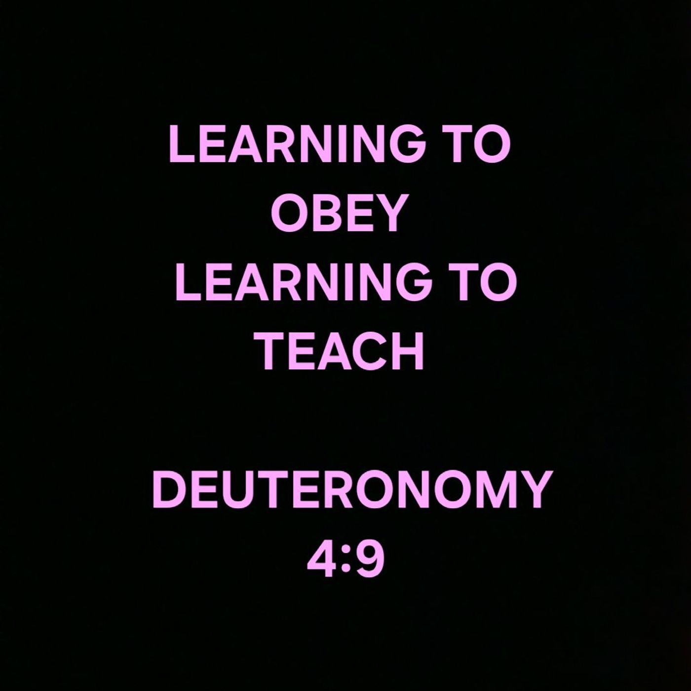 LEARNING TO OBEY LEARNING TO TEACH episode artwork
