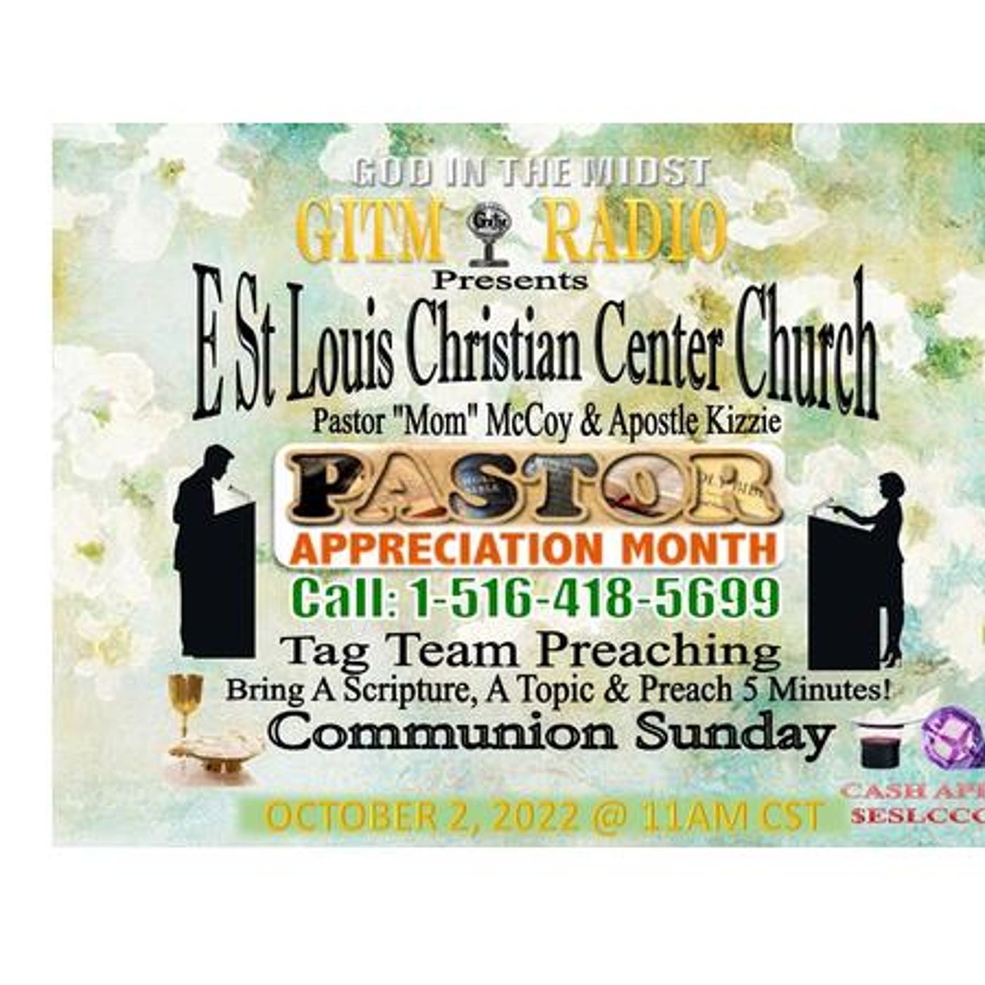 10.2.2022 GITM Radio:E St LouisChristianCtrChurchSvc:Communion&Tag Team episode artwork
