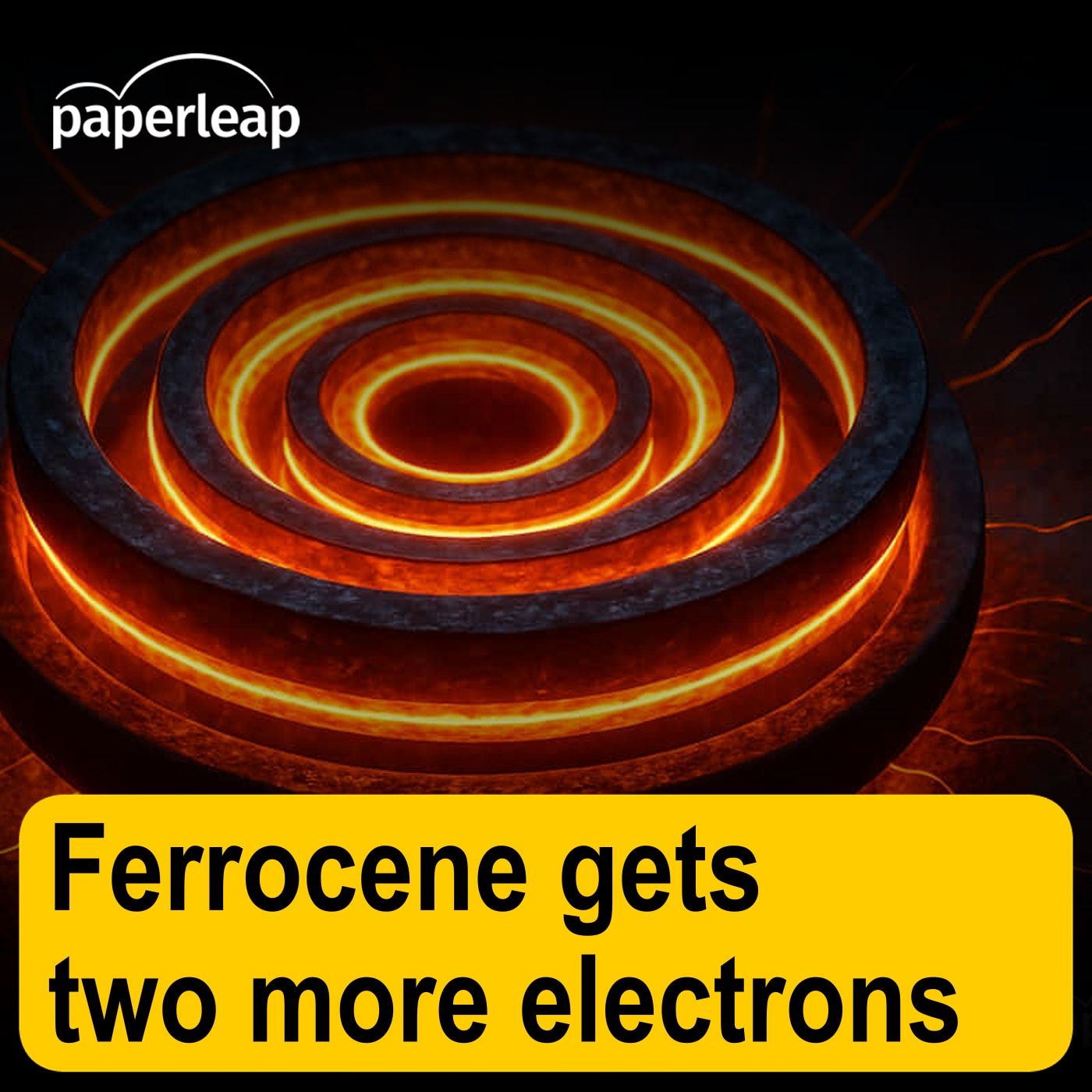 Ferrocene gets two more electrons Ferrocene gets two more electrons