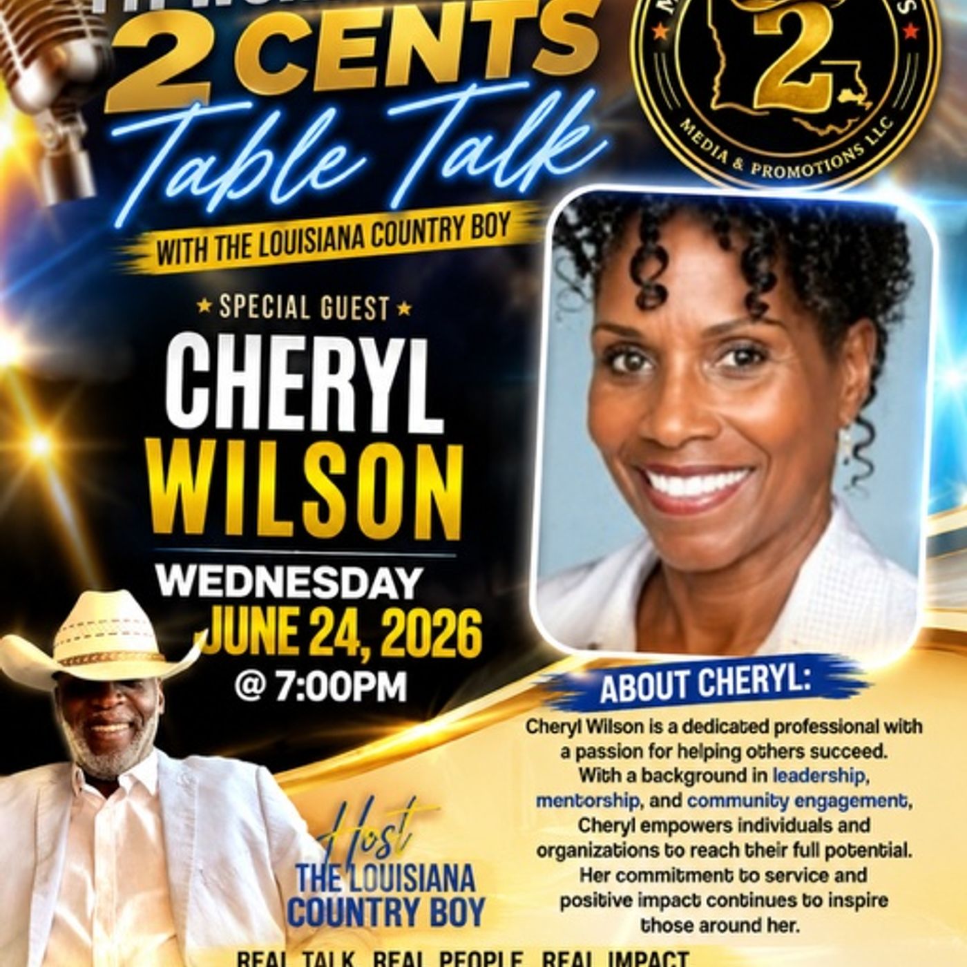 Cheryl Wilson joins My Worthless 2cents Table Talk (1) episode artwork