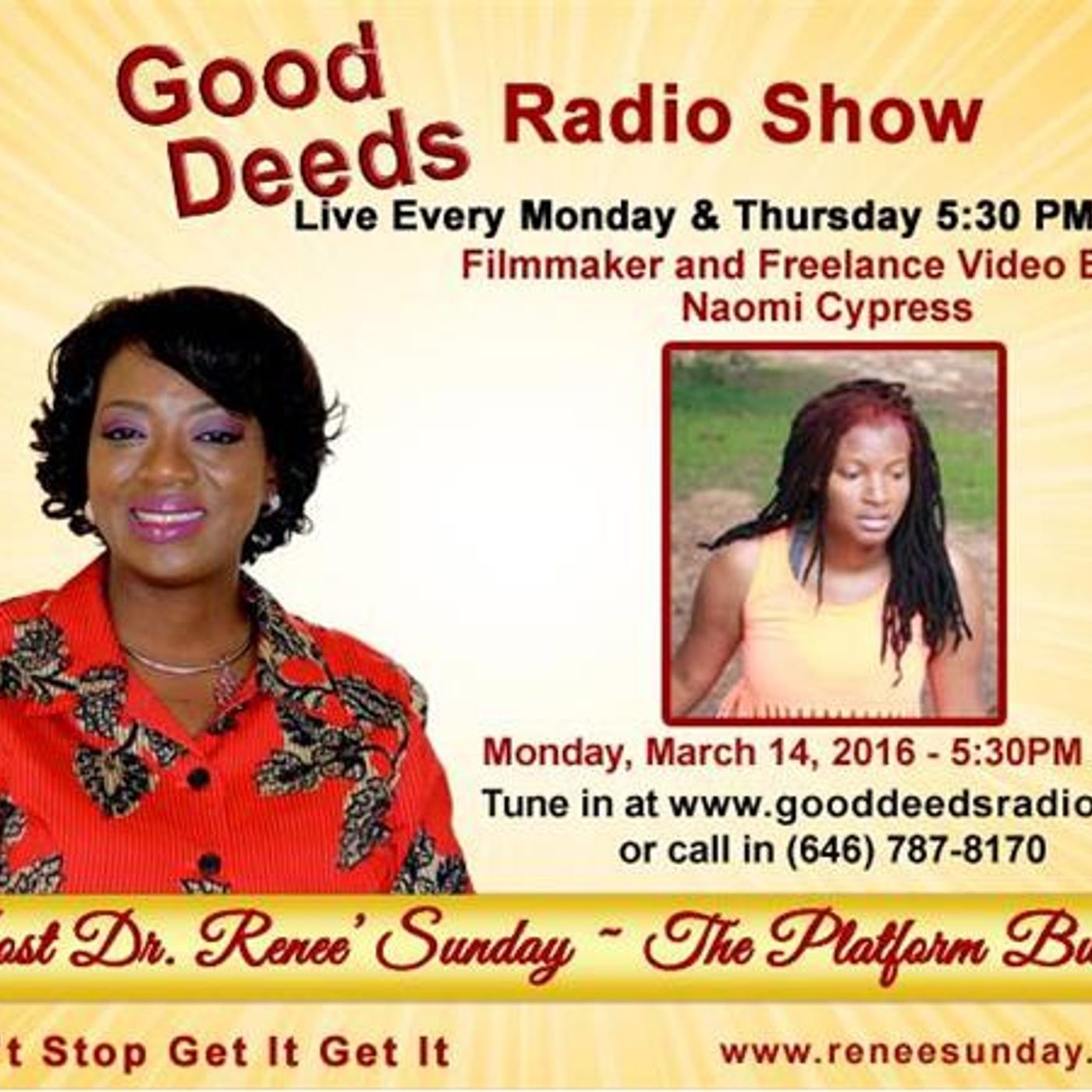 Filmmaker and Freelance Video Editor Naomi Cypress shares on Good Deeds episode artwork