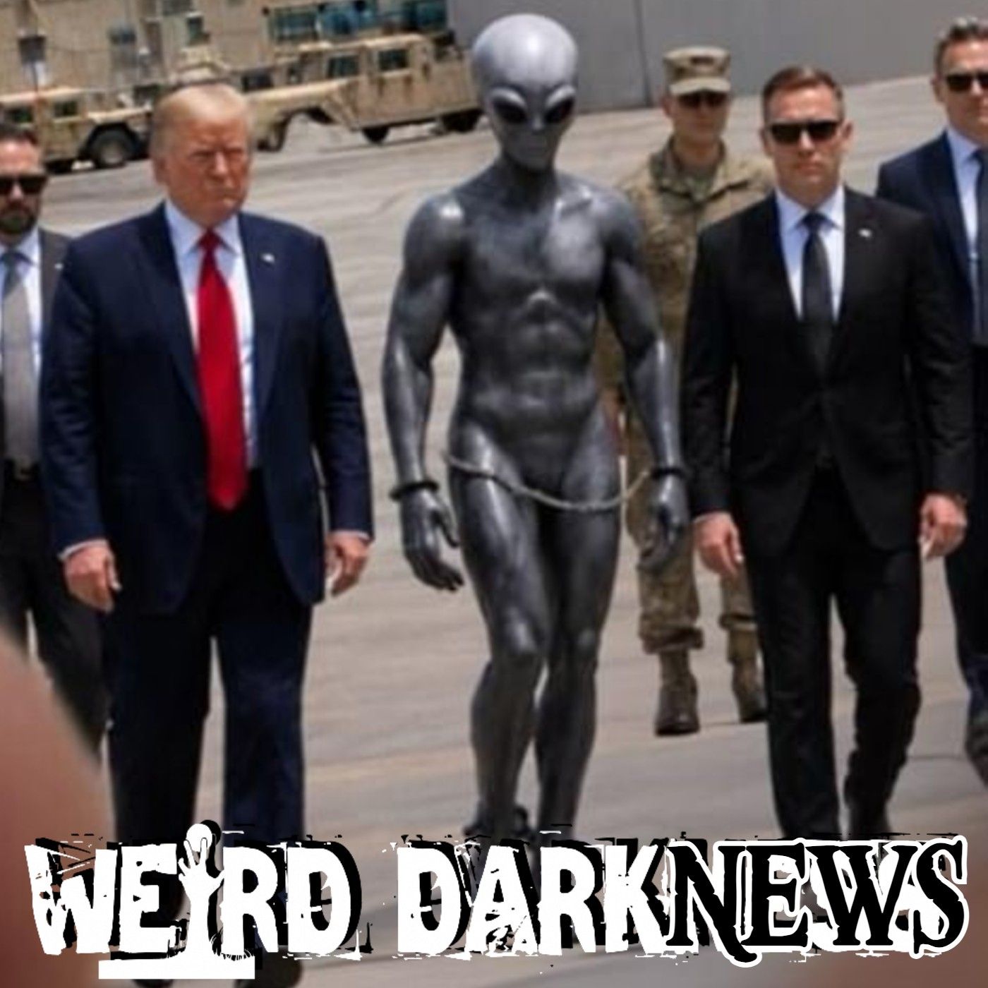 Pentagon Promises More UFO Files After Trump's Handcuffed Alien Photo | #WeirdDarkNEWS