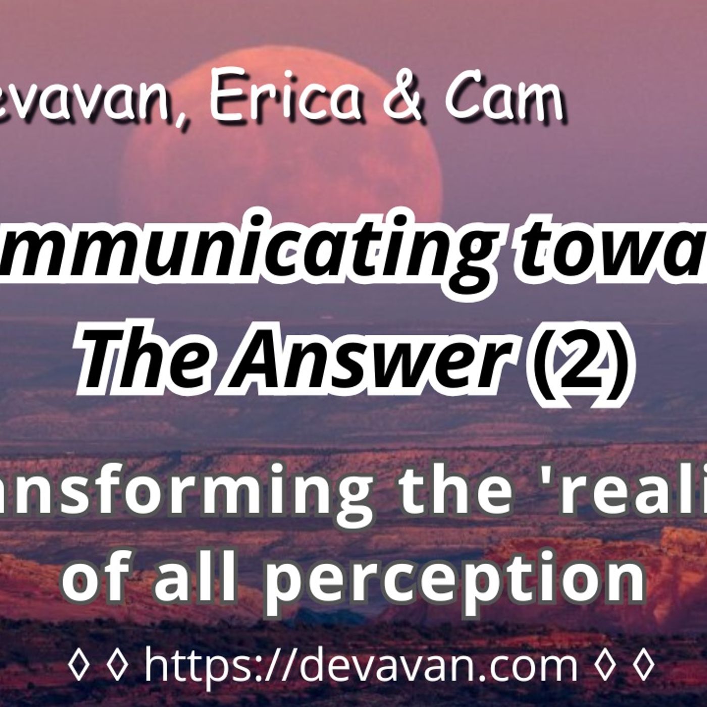 Transforming the 'reality' of all perception (Communicating towards The Answer-2) episode artwork