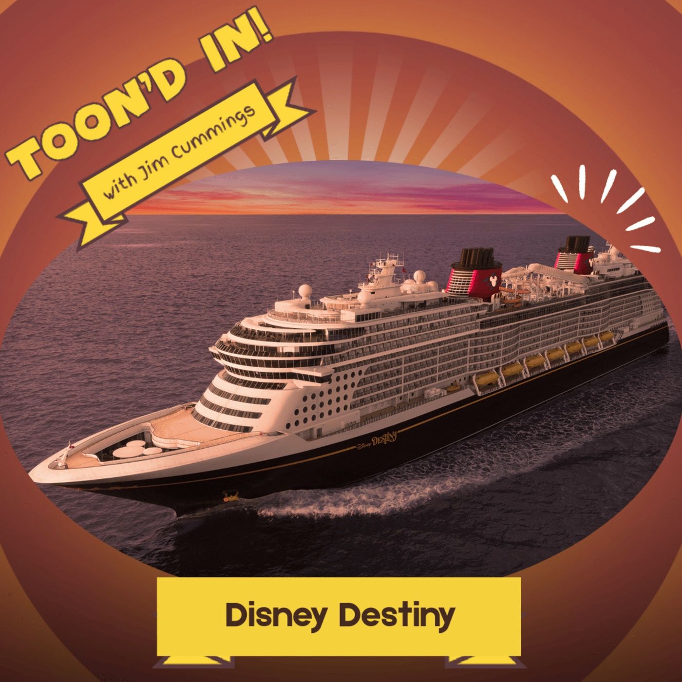 Toon'd In! at Sea on the Disney Destiny (Bill Farmer, Bret Iwan, Tate Donovan, Kaitlyn Robrock, and Nikkolas Smith) Toon'd In! at Sea on the Disney Destiny (Bill Farmer, Bret Iwan, Tate Donovan, Kaitlyn Robrock, and Nikkolas Smith)