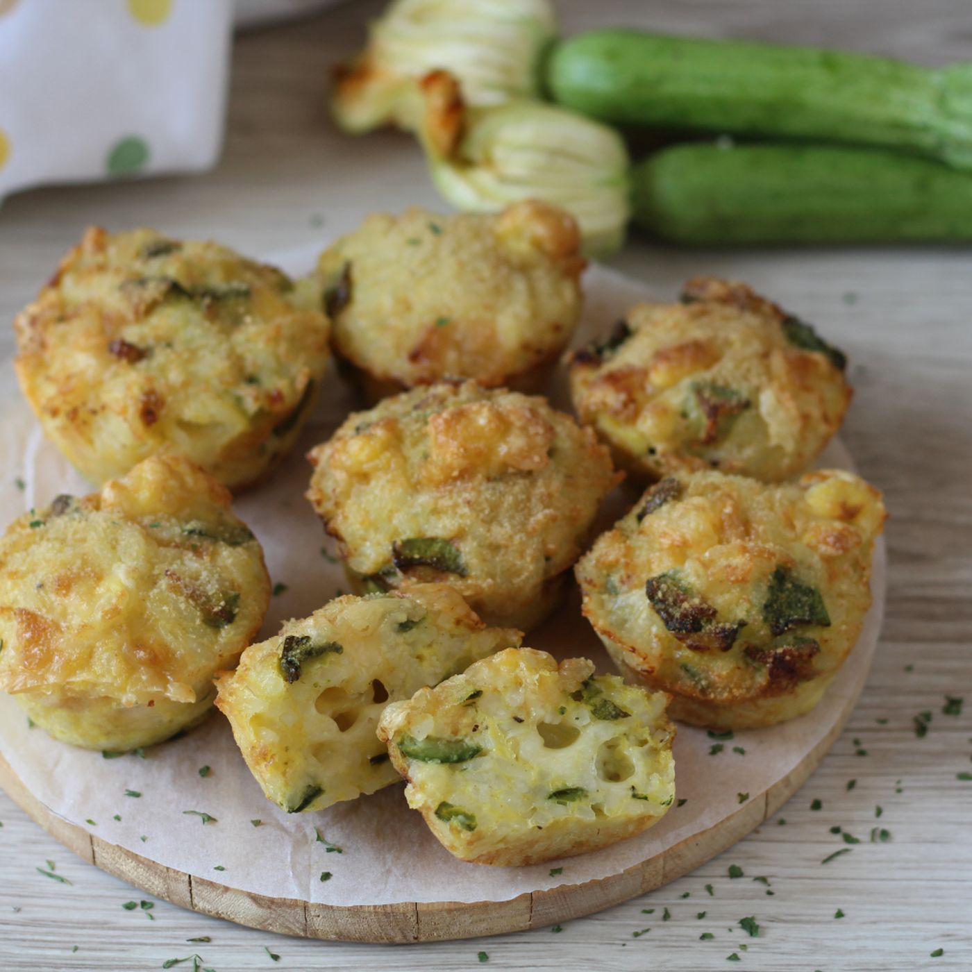 Tortini di riso e zucchine in friggitrice ad aria