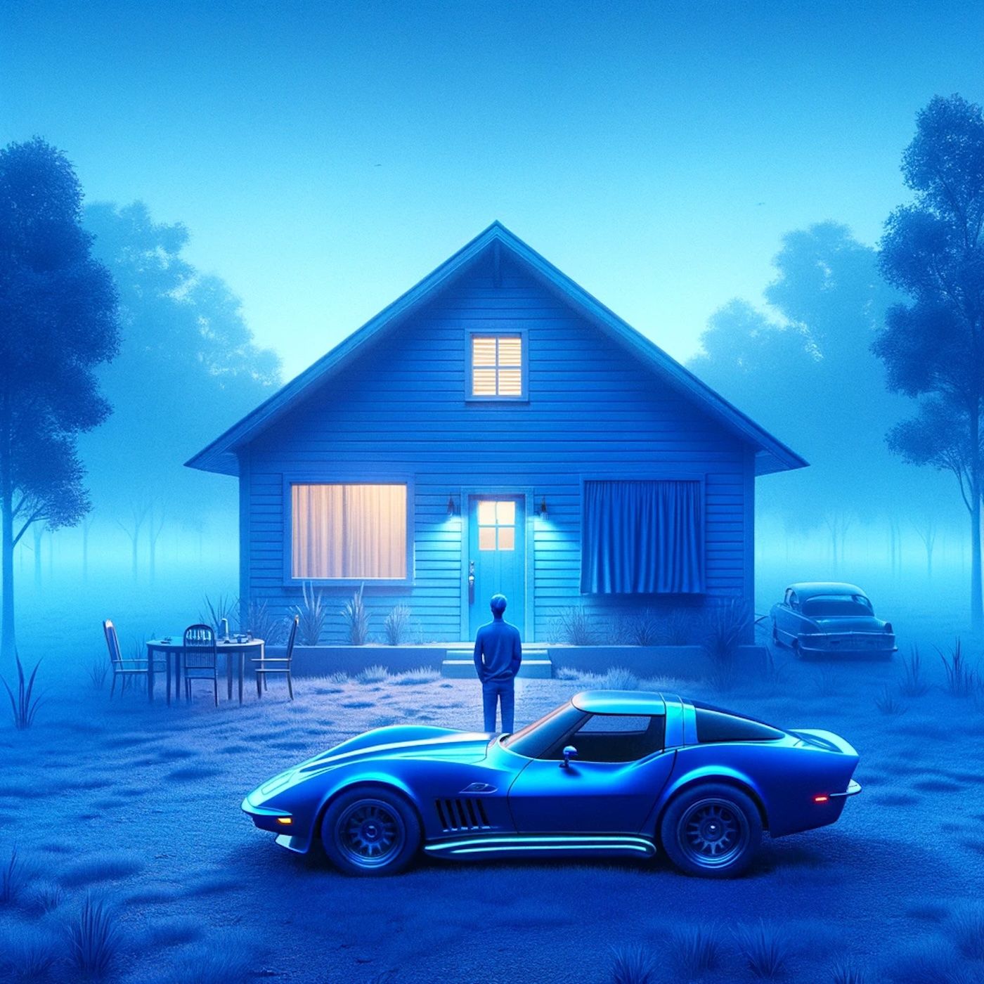 "Blue his house, with a blue little window, and a blue corvette, and everything is blue for him.."