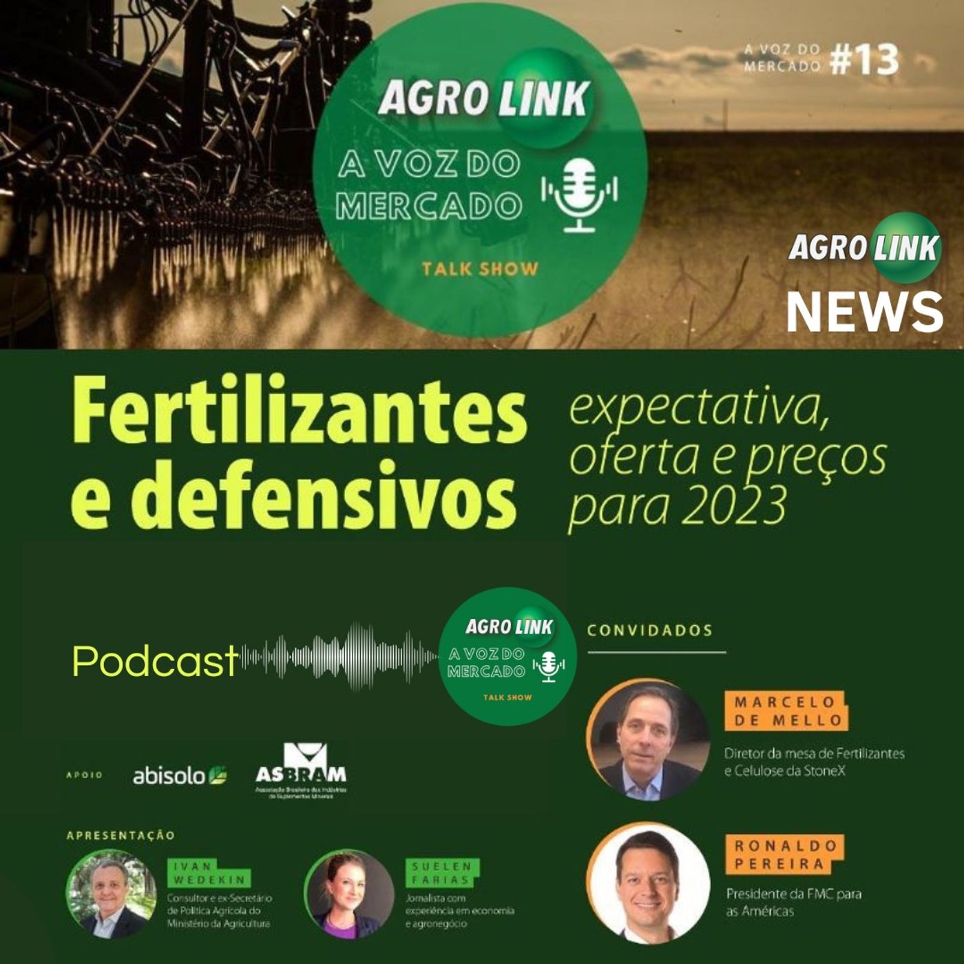 A Voz do Mercado #13 - Fertilizantes e defensivos, a expectativa, oferta e preços episode artwork