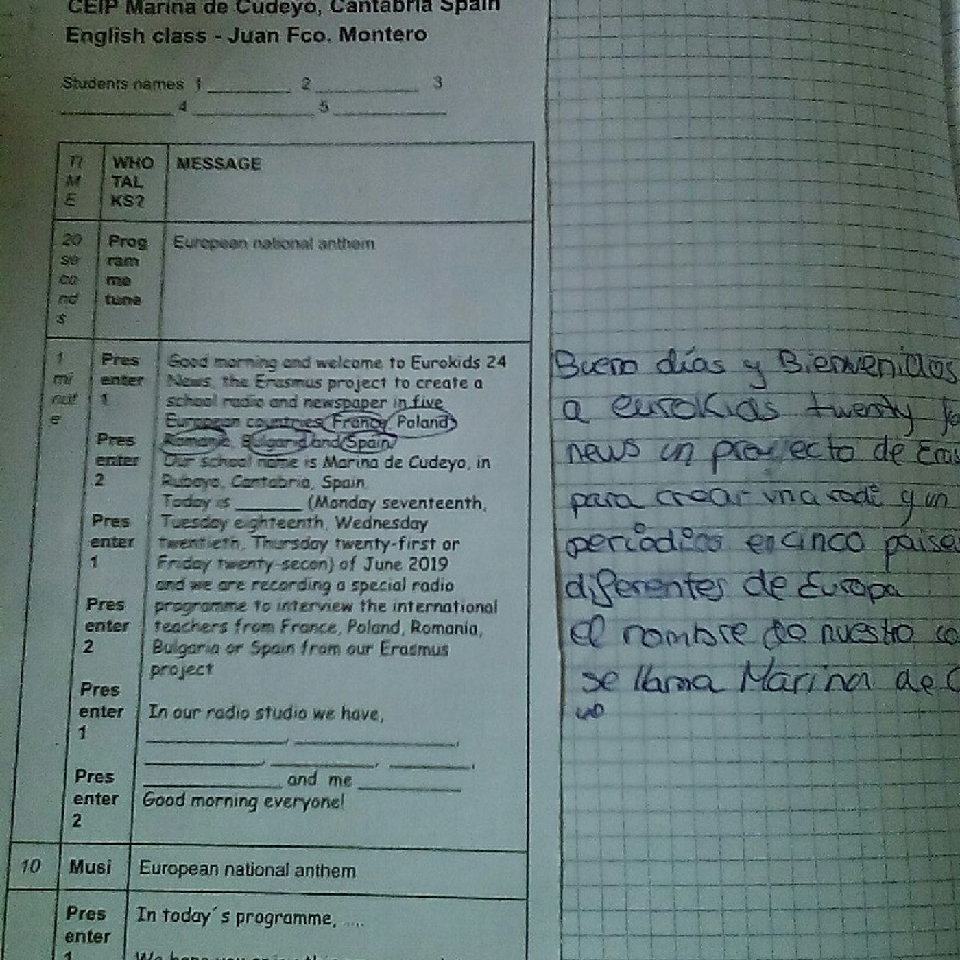17-19 In English - By Students