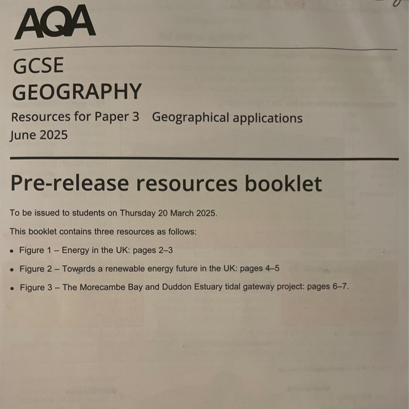 PAPER 3 2025 PRE – RELEASE FIGURE 3