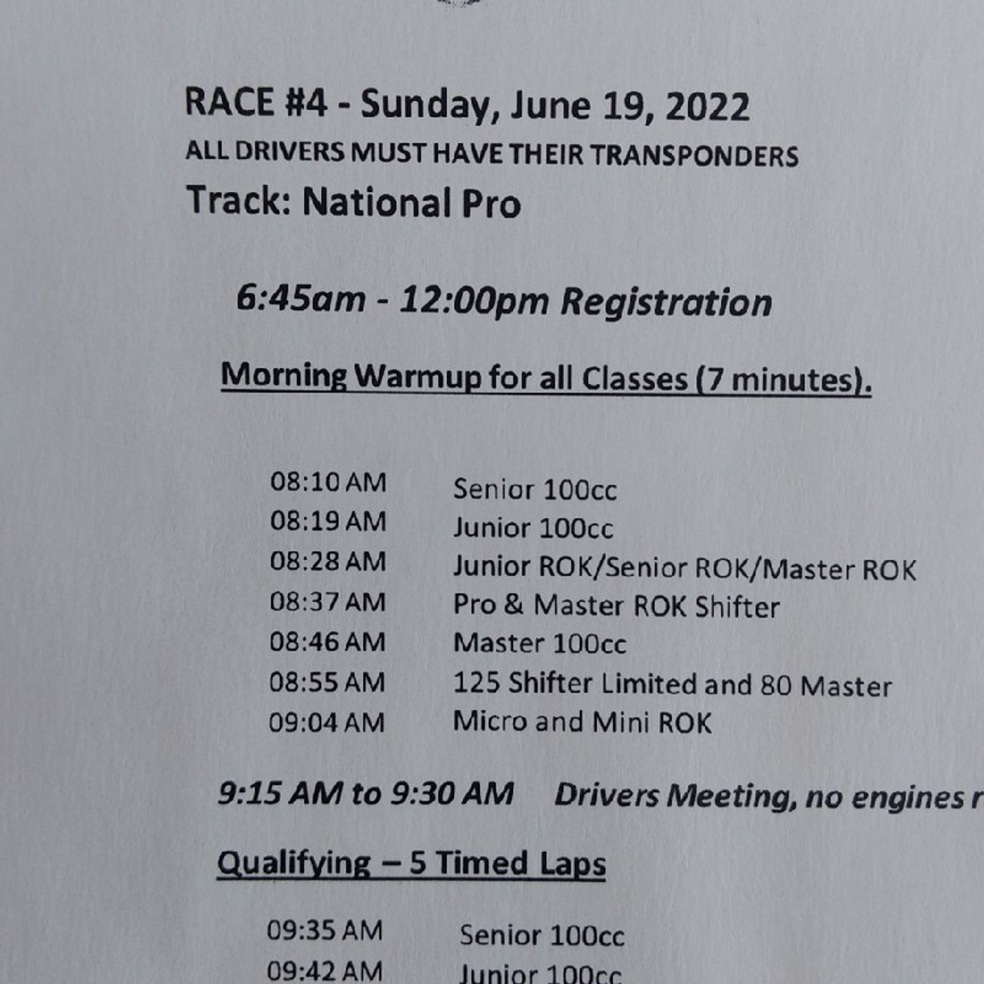 Rok Sonoma Race #4 - Main Events