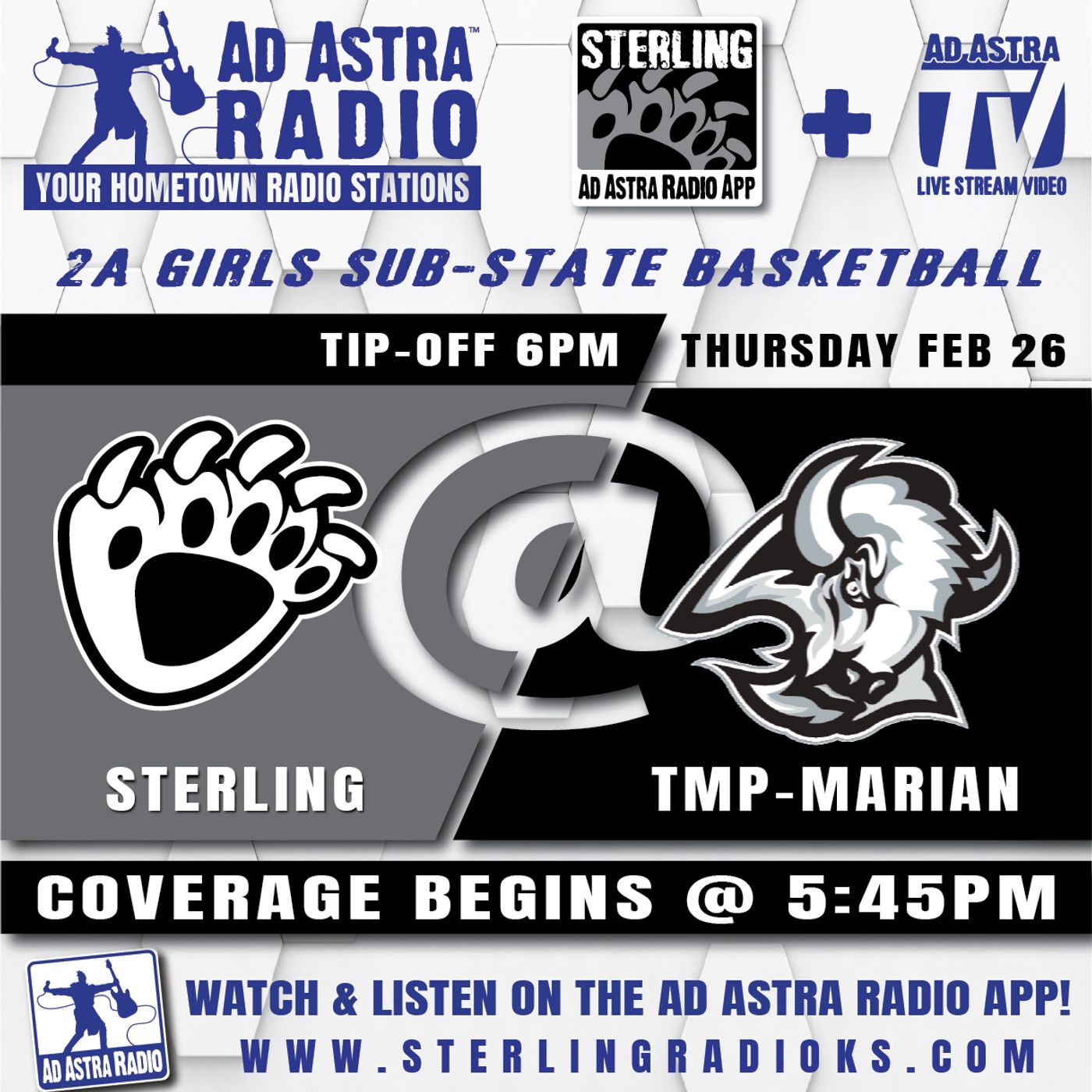 Sterling Lady Blackbears at Hays-TMP Lady Monarchs High School Basketball (2A Substate Quarterfinal-February 26, 2026) episode artwork