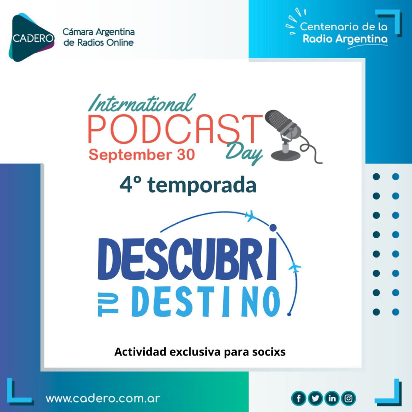 T4 E5 - Día Internacional del Podcast - Podcast Destapadas. Radio Descubrí tu destino episode artwork