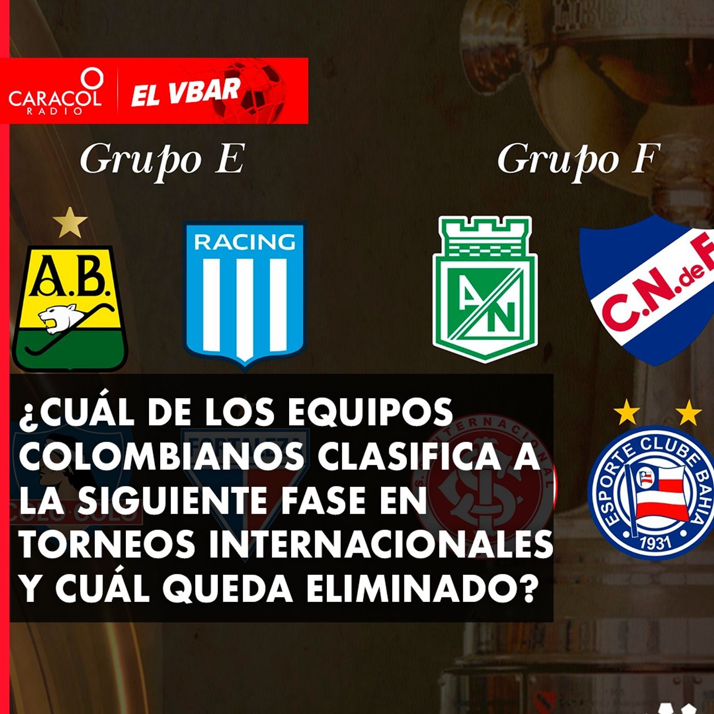 ¿Cuál de los equipos colombianos clasifica a la siguiente fase en torneos internacionales y cuál queda eliminado?