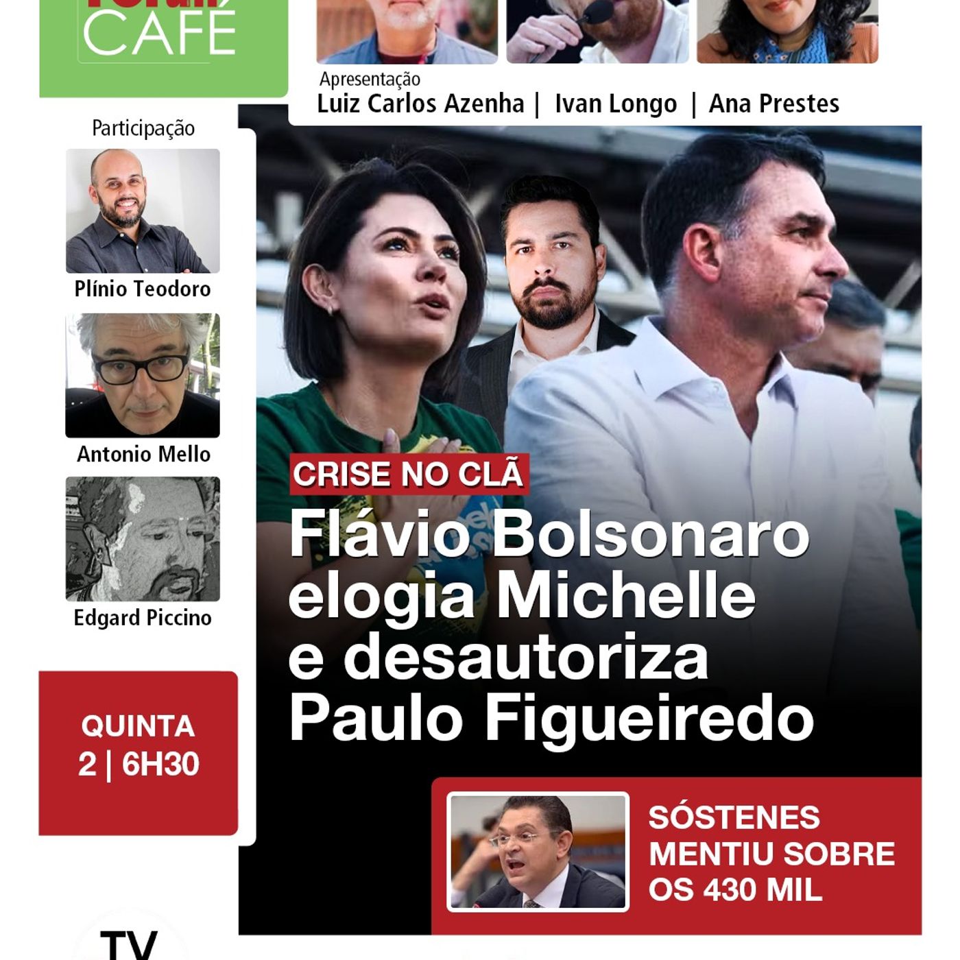 Em evento com mulheres, Flávio elogia Michelle e critica Paulo Figueiredo | 02.07.26 episode artwork
