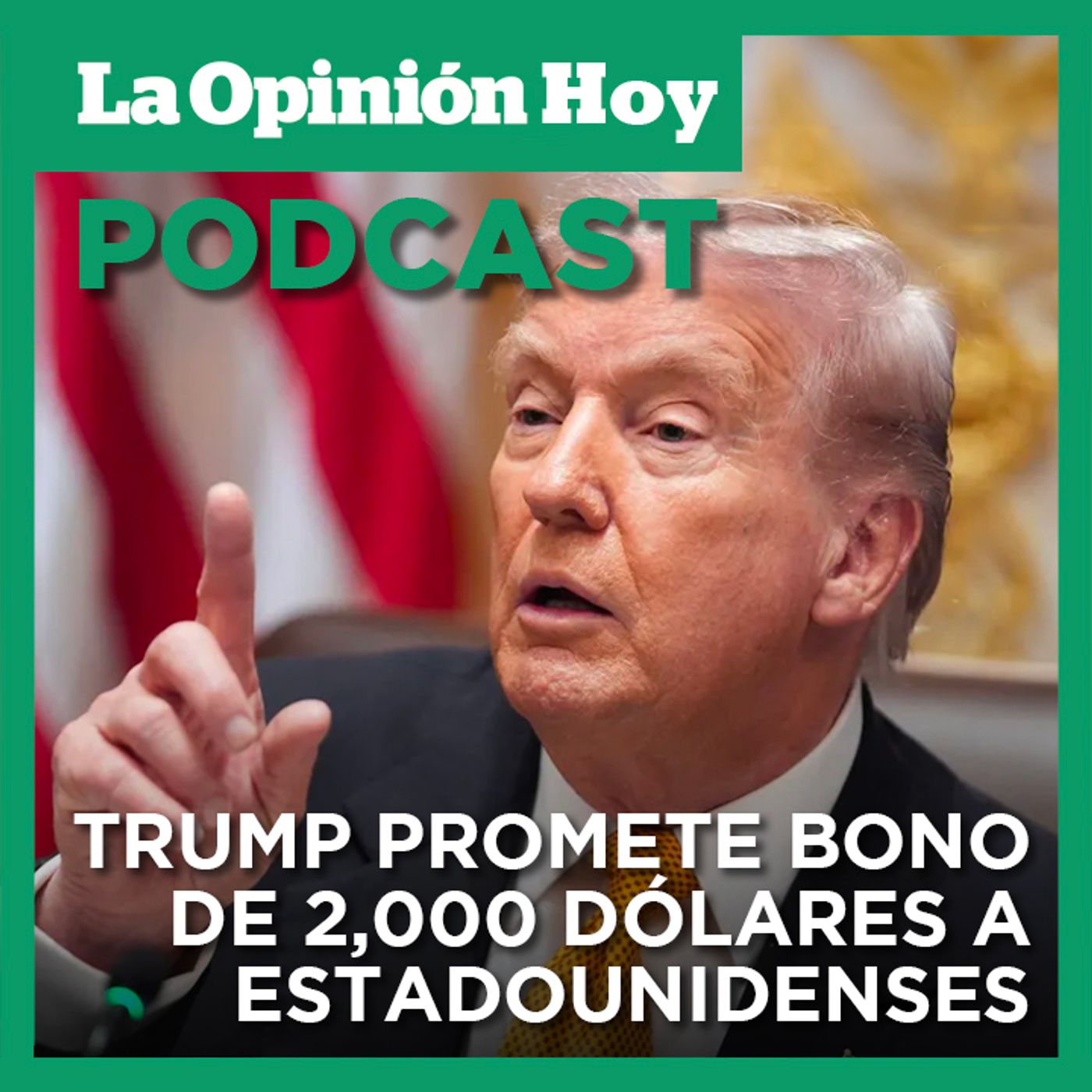 Trump asegura que los estadounidenses recibirán un bono de 2,000 dólares por los aranceles.