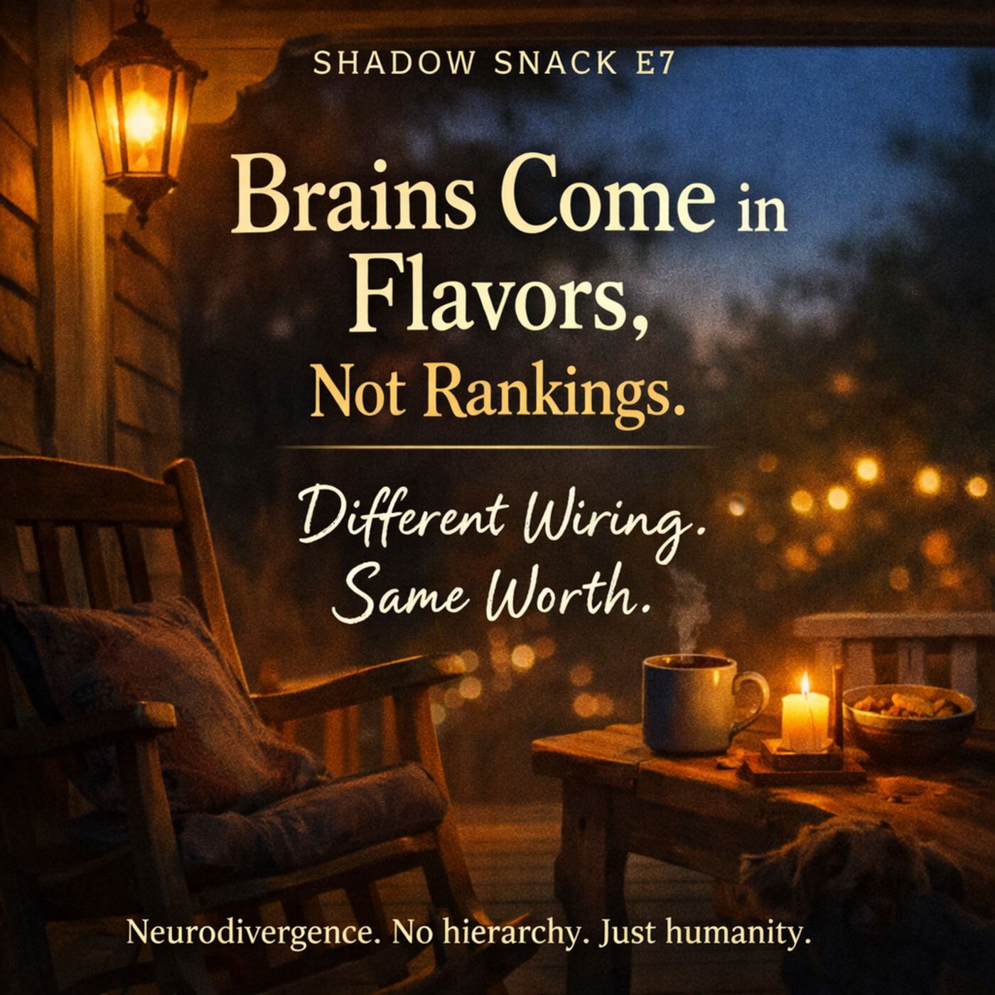 Shadow Snack E7: Brains Come in Flavors, Not Rankings • Different Wiring, Same Worth episode artwork