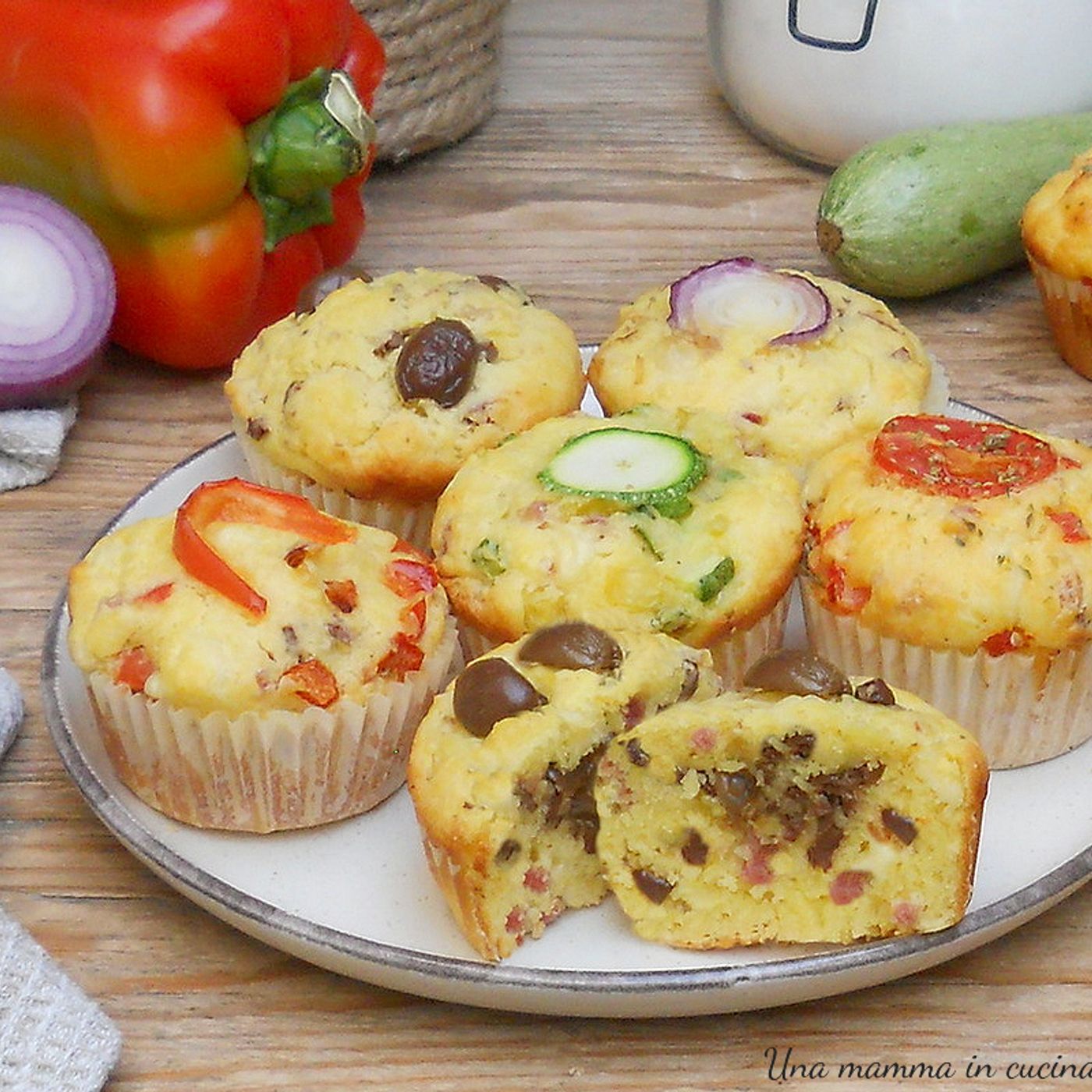 Muffin salati alle verdure sofficissimi