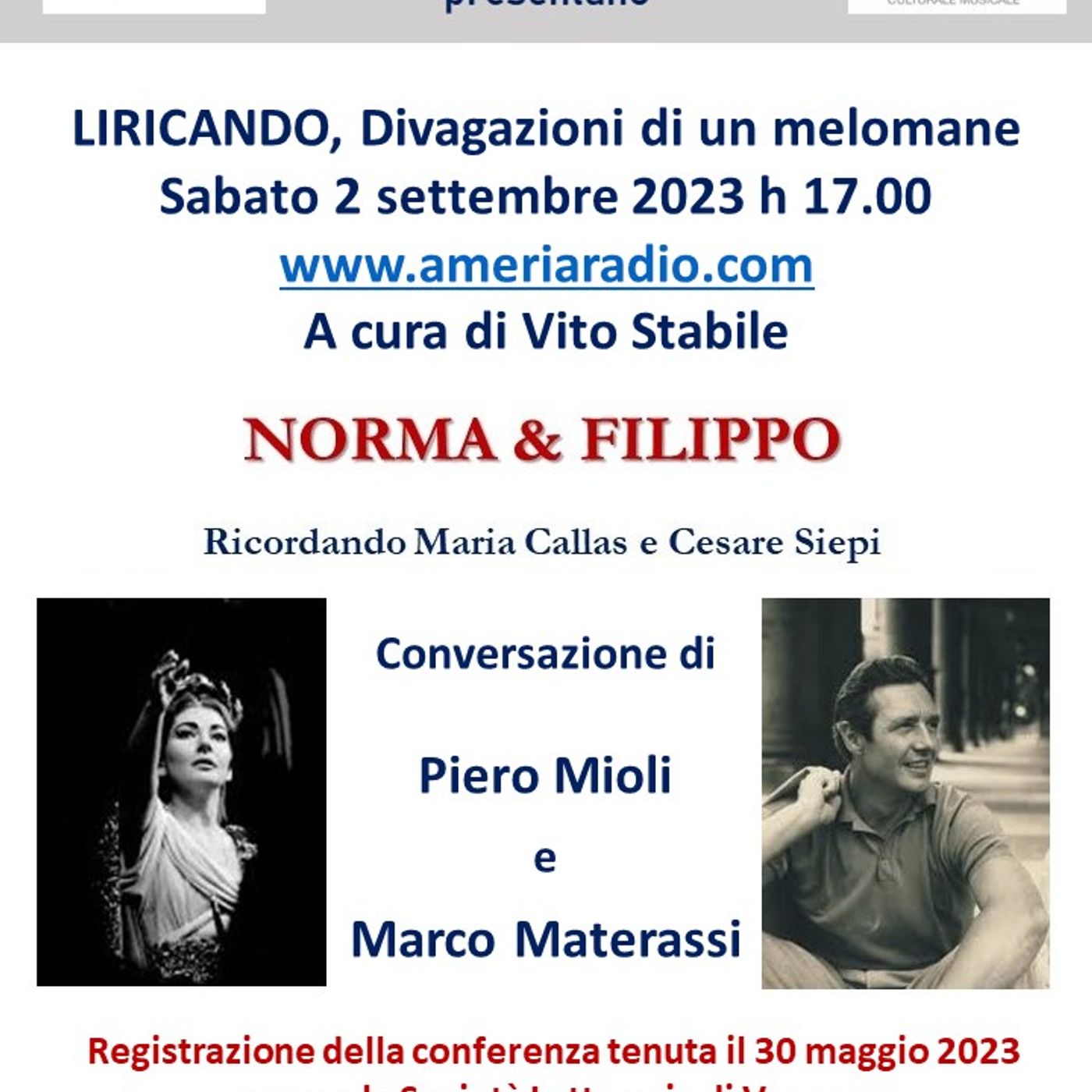 Liricando divagazioni di un melomane - Norma e Filippo in memoria di Maria Callas e Cesare Siepi episode artwork