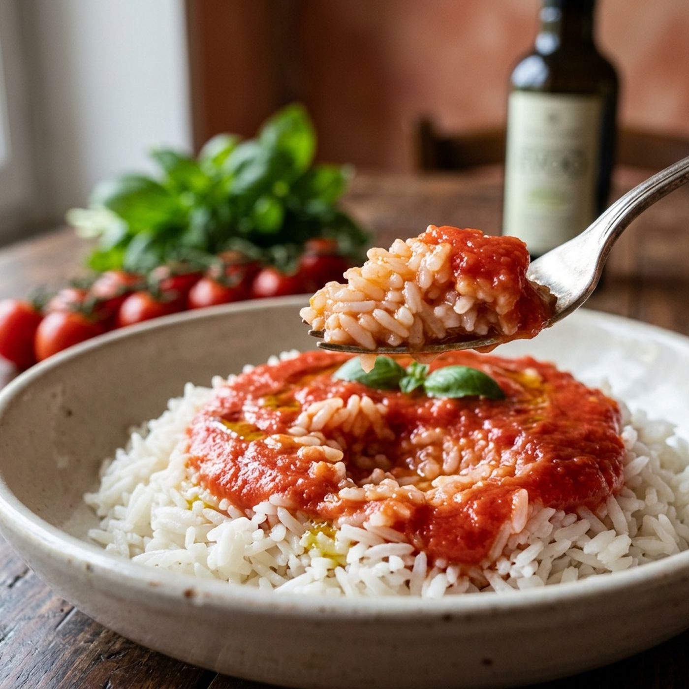 Riso al pomodoro crudo frullato e basilico: fresco, cremoso e velocissimo episode artwork