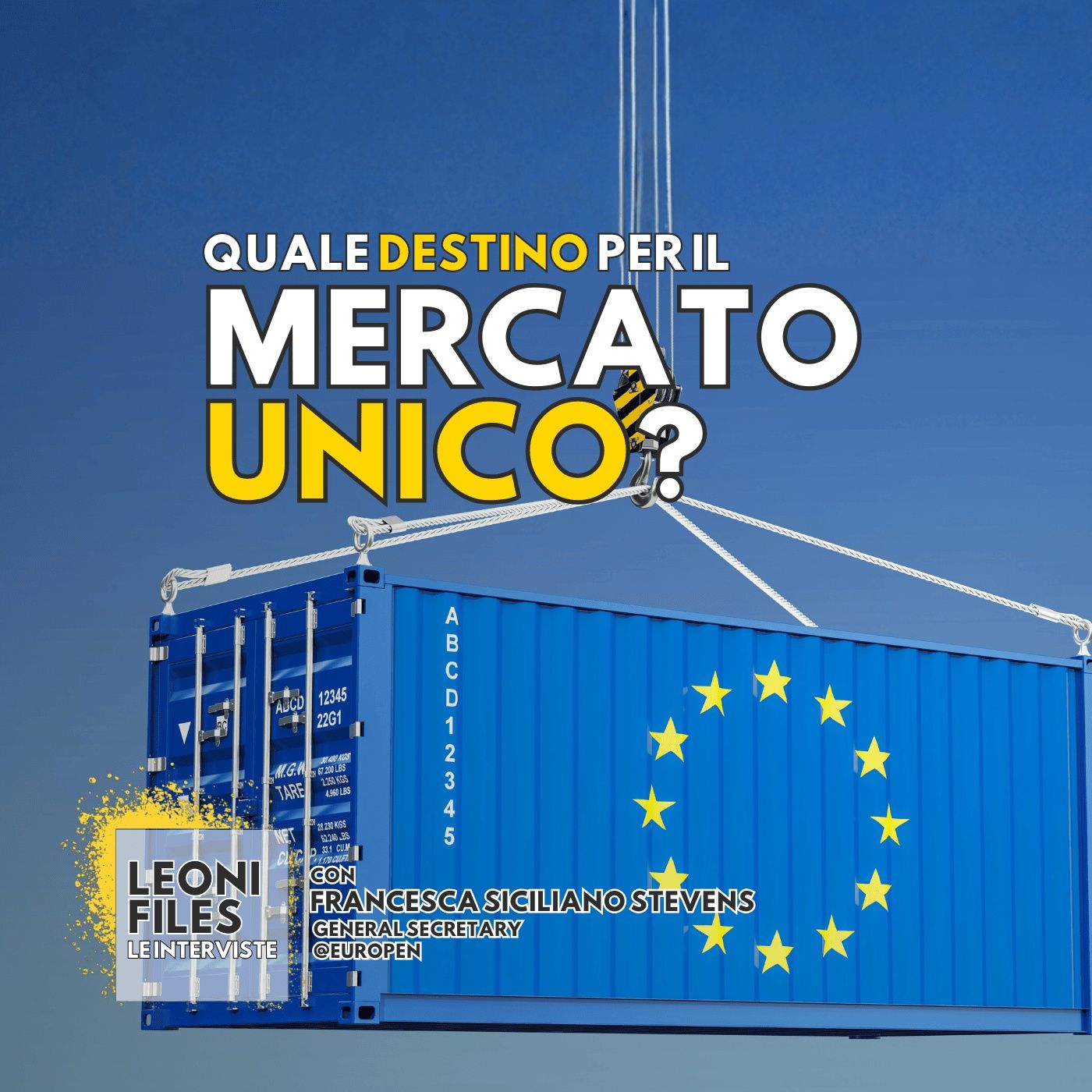 Il futuro del mercato unico? RIPRENDERCELO. Con Francesca Siciliano Stevens (Europen) Il futuro del mercato unico? RIPRENDERCELO. Con Francesca Siciliano Stevens (Europen)