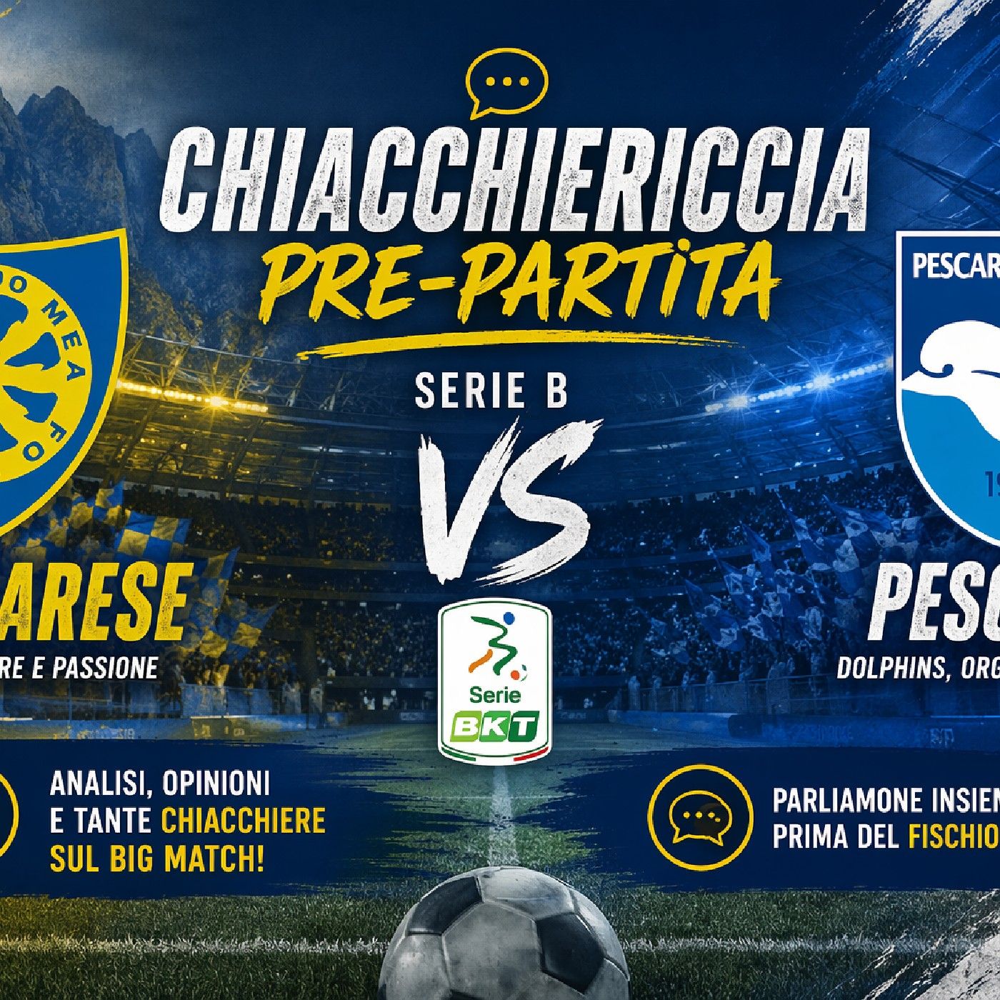 🔴CHIACCHIERICCIA/ PrE pArTitA  CarRAreSe - Pescara Calcio episode artwork