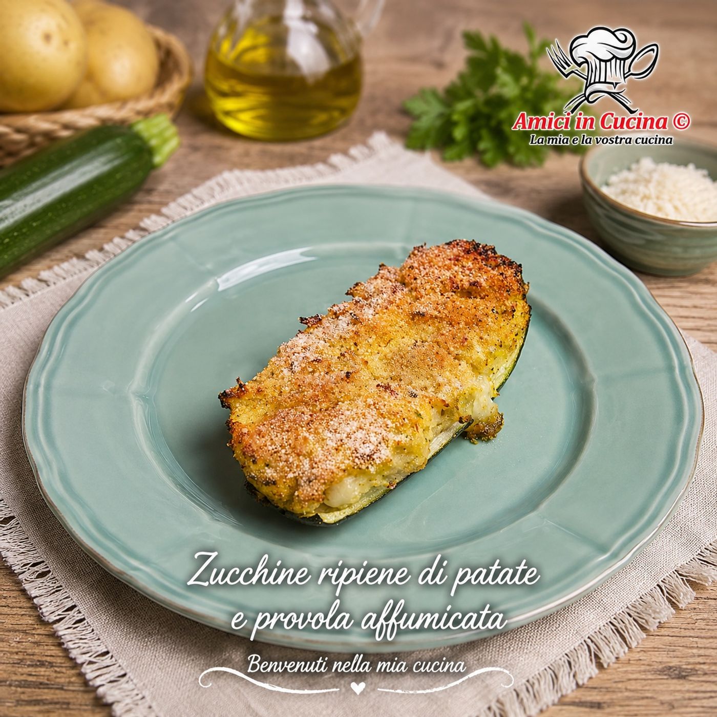 Zucchine Ripiene di Patate e Provola Affumicata: Ricetta Gustosa e Filante al Forno episode artwork