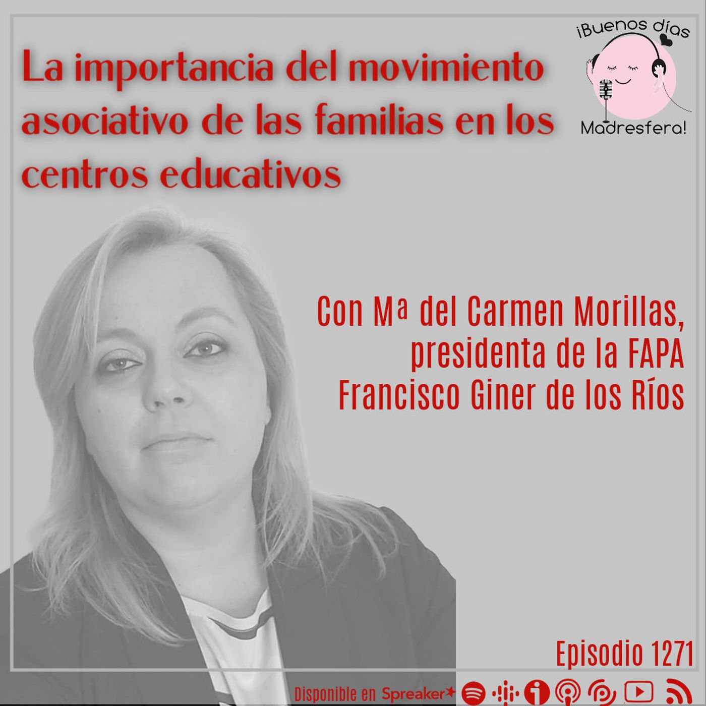 El movimiento asociativo en los centros educativos, con Mª del Carmen Morillas, presidenta de @FAPA_Giner_Rios
