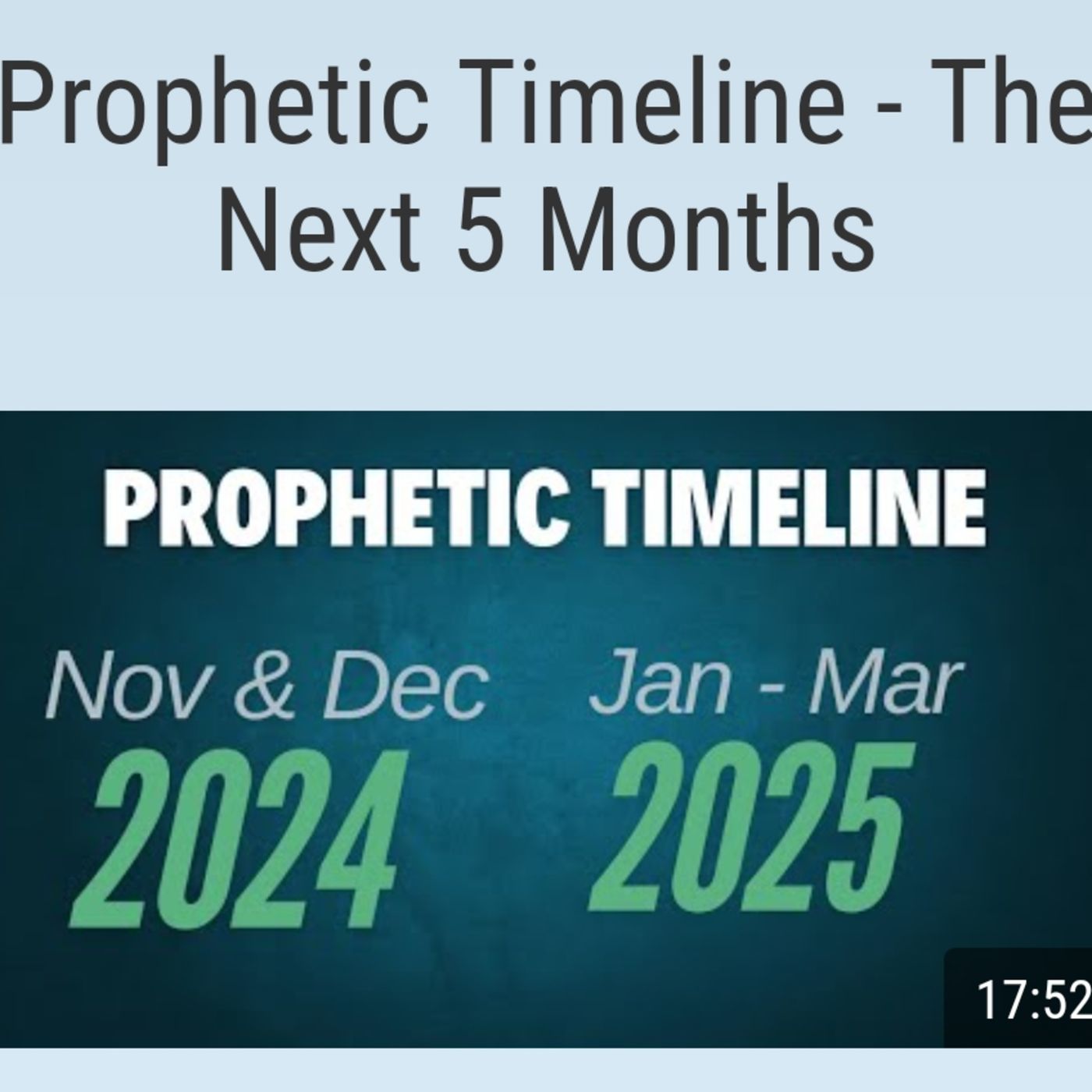Prophetic Timeline - The Next 5 Months episode artwork