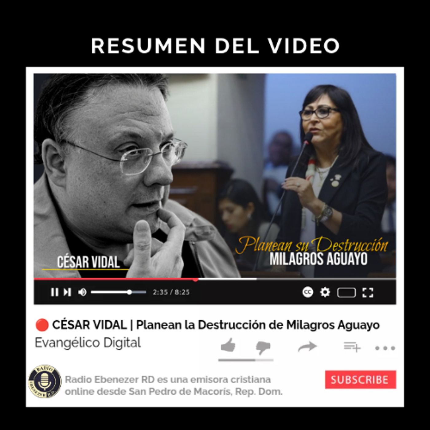 🆕Vídeo Resumen _ CÉSAR VIDAL _ Planean la Destrucción de Milagros Aguayo