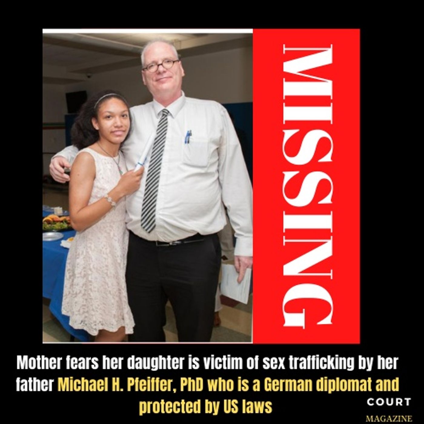 German diplomat Michael H. Pfeiffer, PhD suspected of child sexual abuse