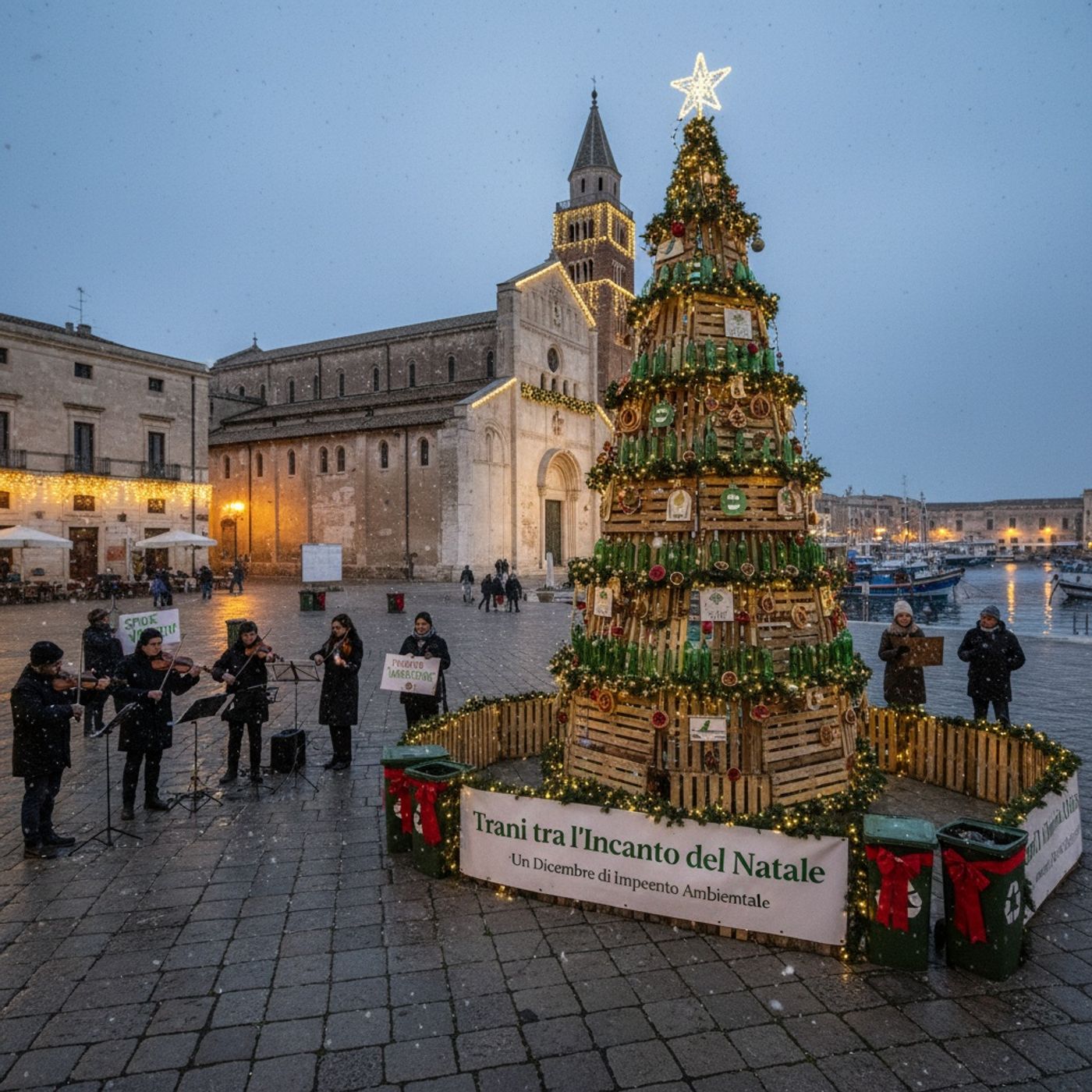 Trani tra l'incanto del Natale e le Sfide Verdi: Un Dicembre di Impegno Ambientale