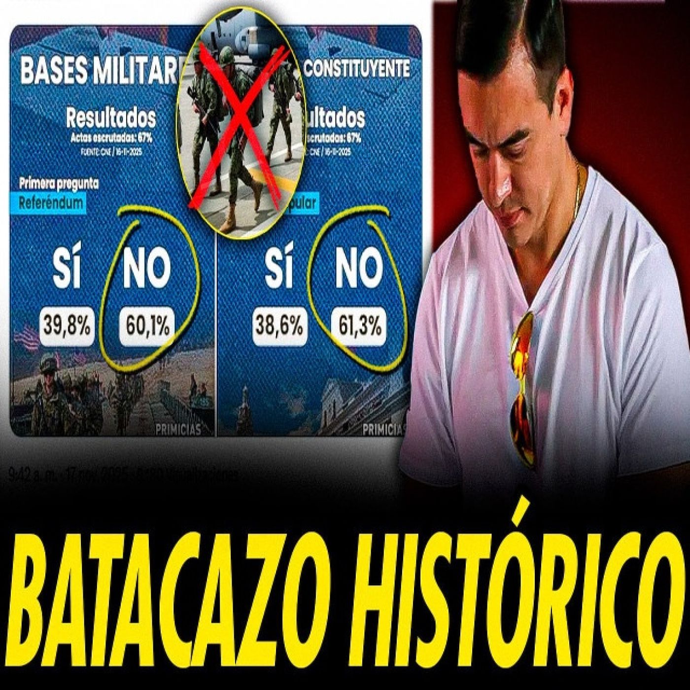 BATACAZO HISTÓRICO DE NOBOA: EL PUEBLO LE FRENA EL PLAN DE BASES MILITARES episode artwork