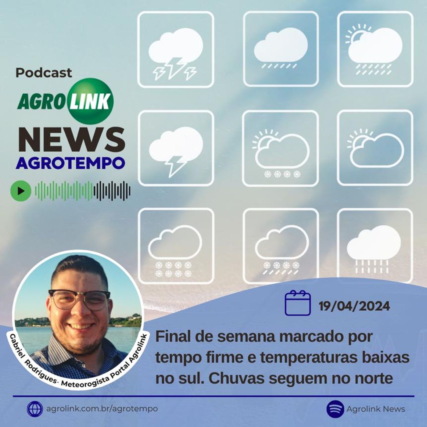 Final de semana marcado por tempo firme e temperaturas baixas no sul. Chuvas seguem no norte episode artwork