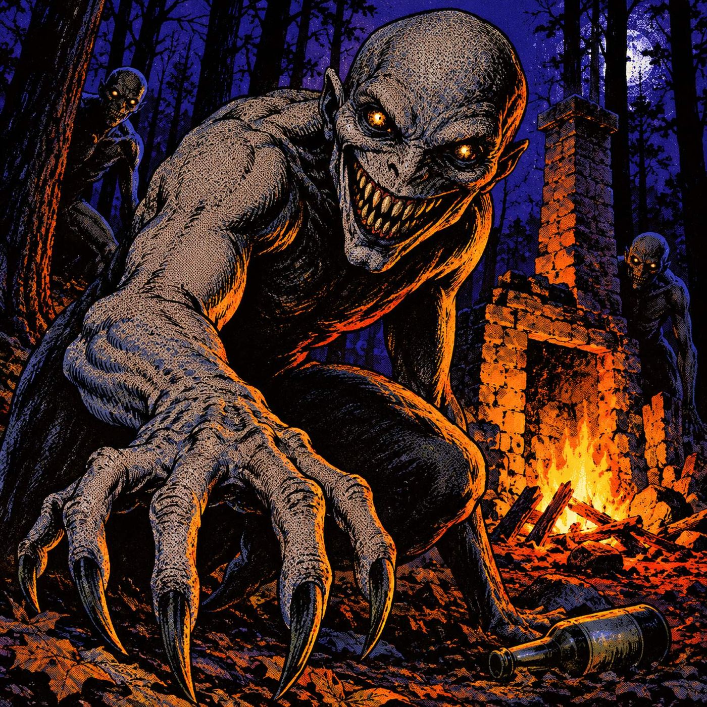 Party in the Woods | Creatures Stalk a Moonlit Party